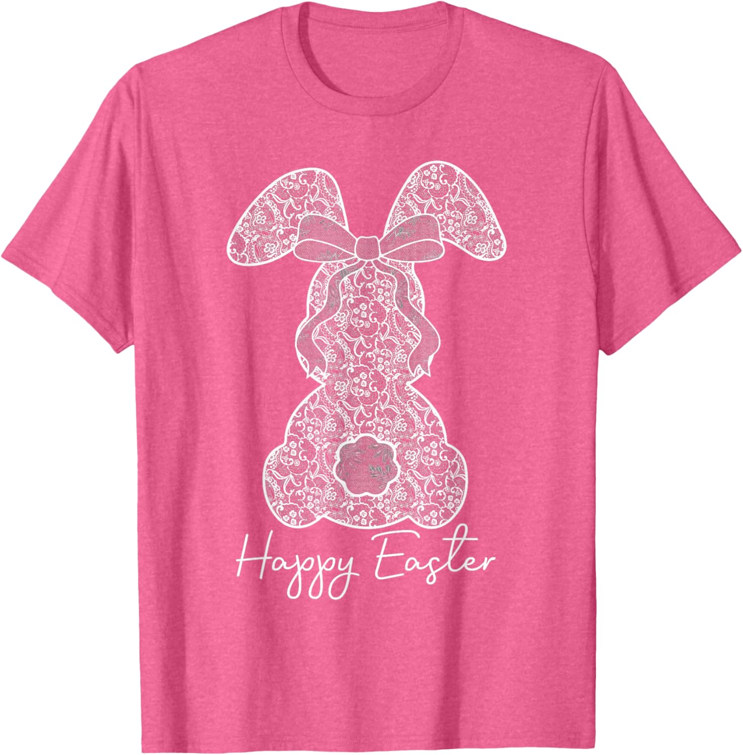 Coquette Bow Happy Easter Bunny Spring Hunt Eggs Rabbit Cute T-Shirt