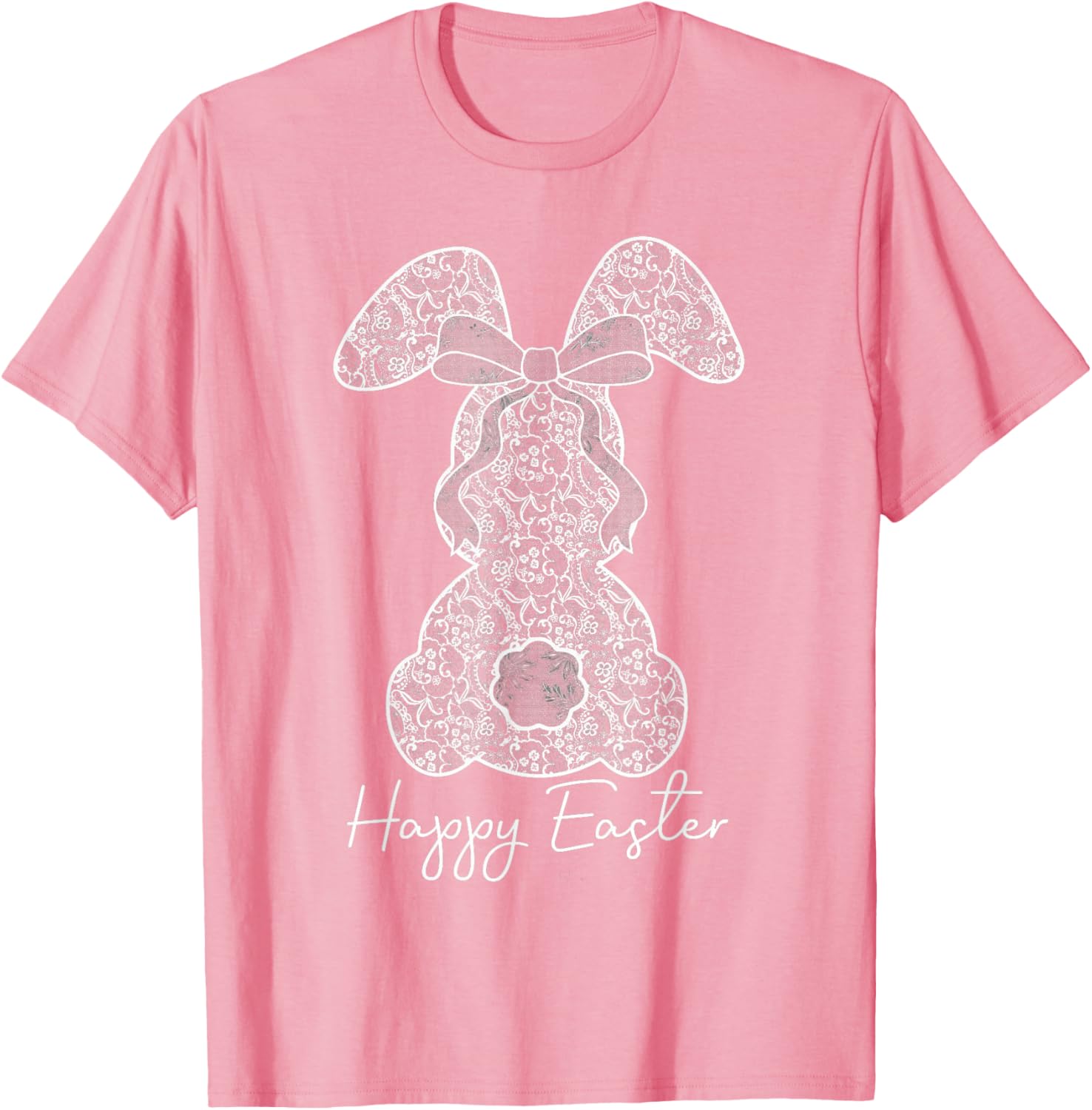 Coquette Bow Happy Easter Bunny Spring Hunt Eggs Rabbit Cute T-Shirt