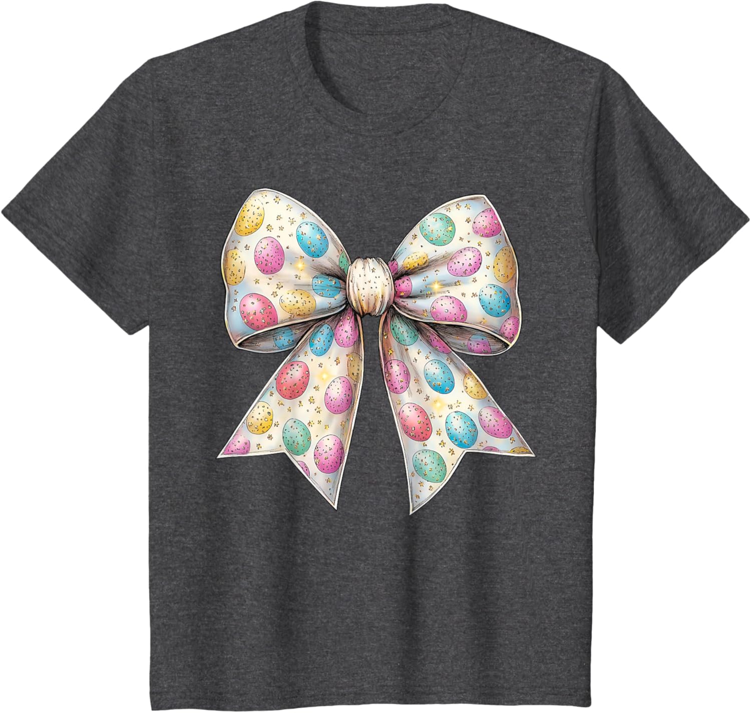 Coquette Bow Happy Easter Bunny Spring Hunt Eggs Rabbit Cute T-Shirt