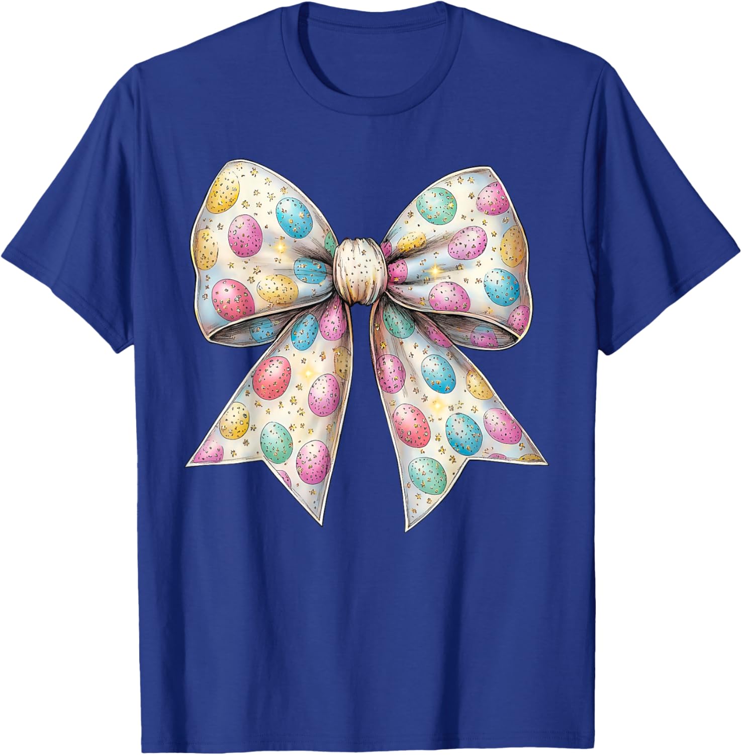 Coquette Bow Happy Easter Bunny Spring Hunt Eggs Rabbit Cute T-Shirt