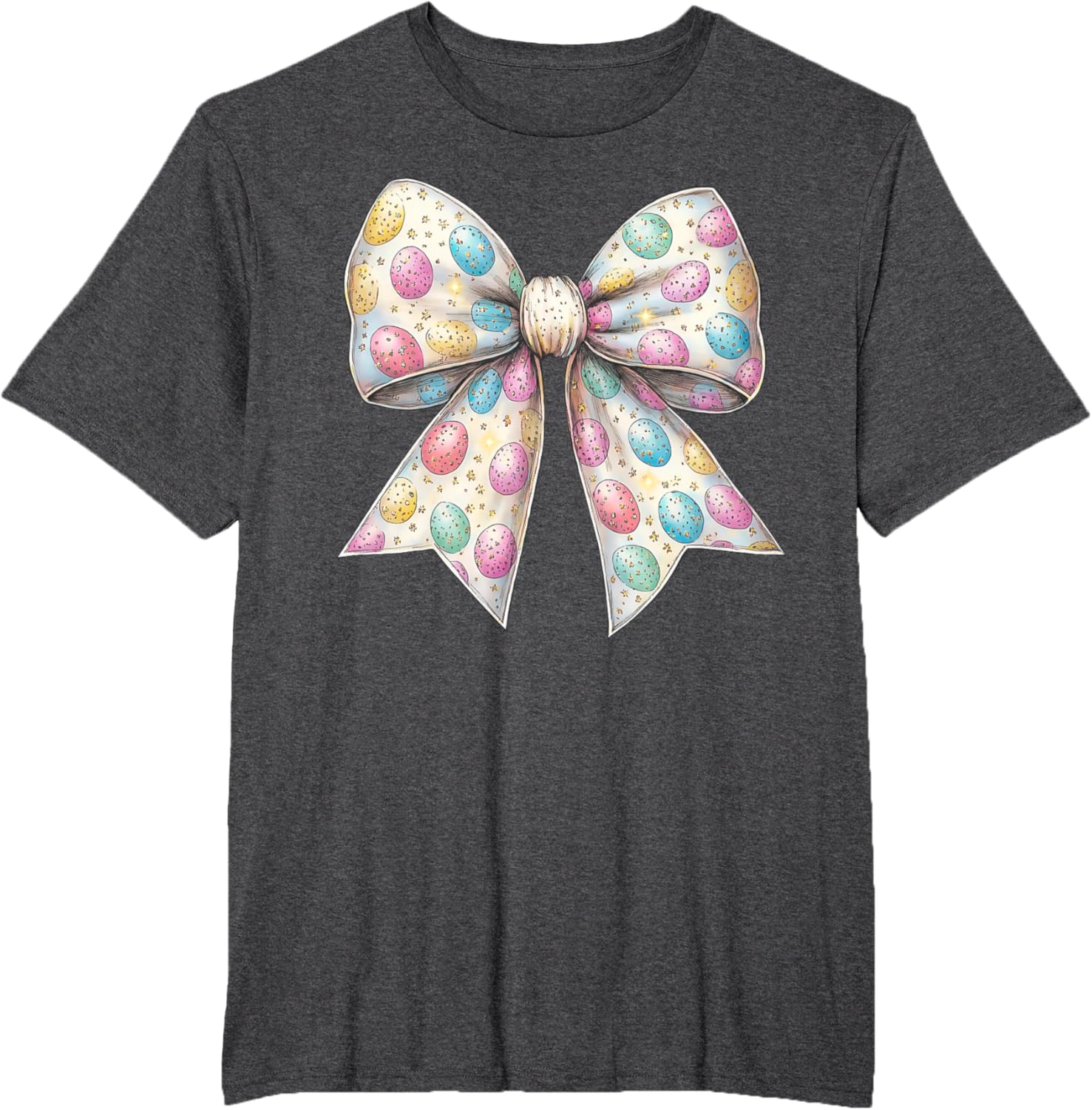 Coquette Bow Happy Easter Bunny Spring Hunt Eggs Rabbit Cute T-Shirt