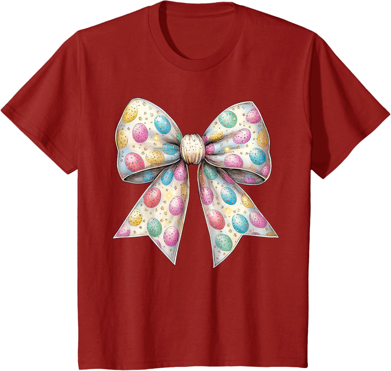 Coquette Bow Happy Easter Bunny Spring Hunt Eggs Rabbit Cute T-Shirt