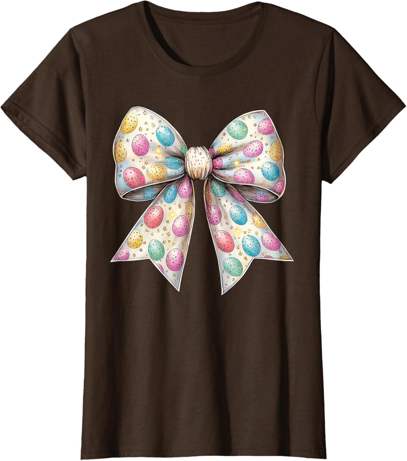 Coquette Bow Happy Easter Bunny Spring Hunt Eggs Rabbit Cute T-Shirt