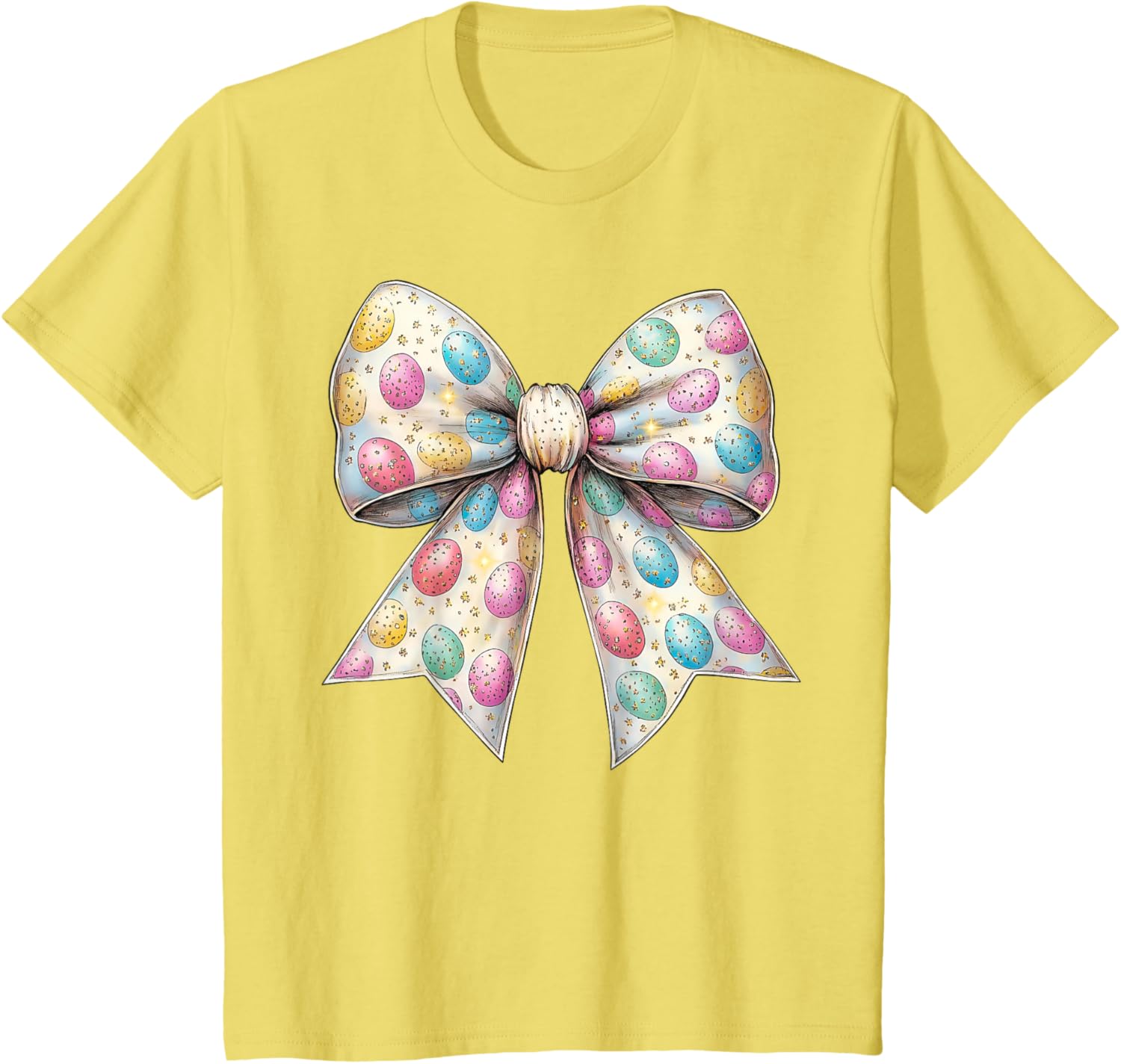 Coquette Bow Happy Easter Bunny Spring Hunt Eggs Rabbit Cute T-Shirt