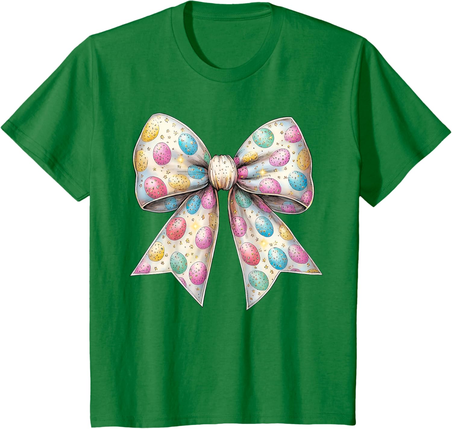 Coquette Bow Happy Easter Bunny Spring Hunt Eggs Rabbit Cute T-Shirt