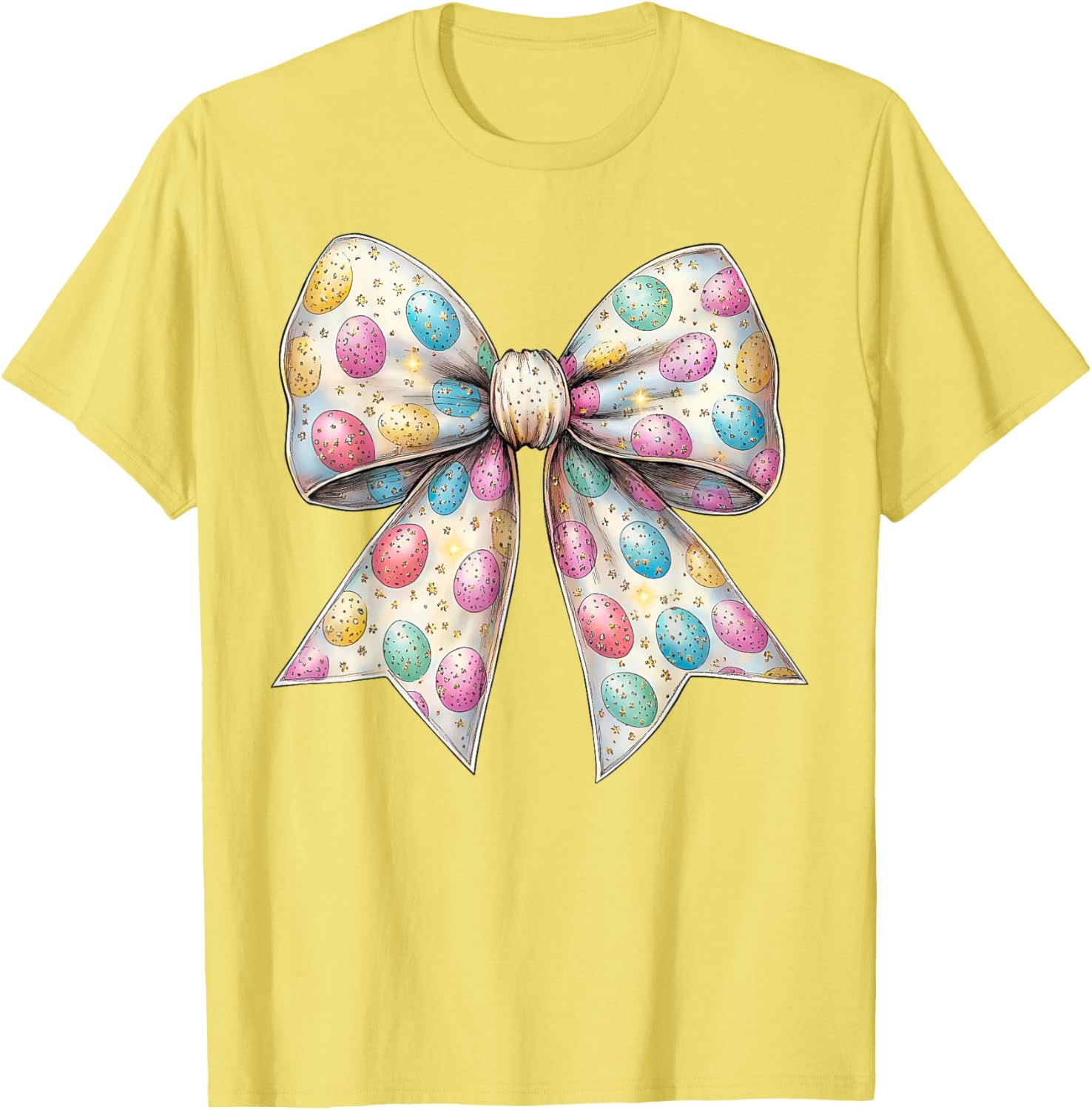 Coquette Bow Happy Easter Bunny Spring Hunt Eggs Rabbit Cute T-Shirt