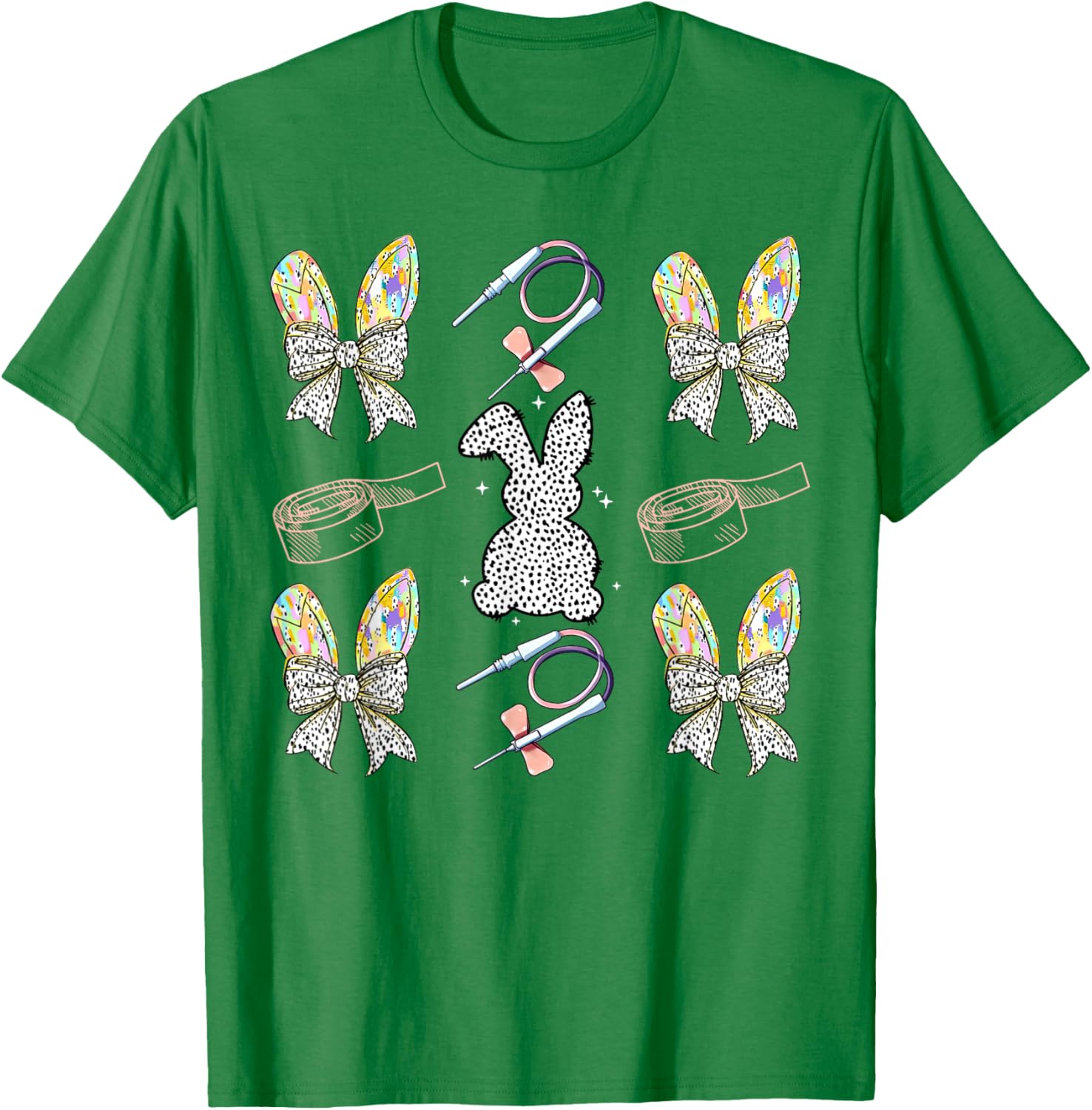 Coquette Bow Phlebotomy Easter Bunny Phlebotomist Tech Phleb T-Shirt