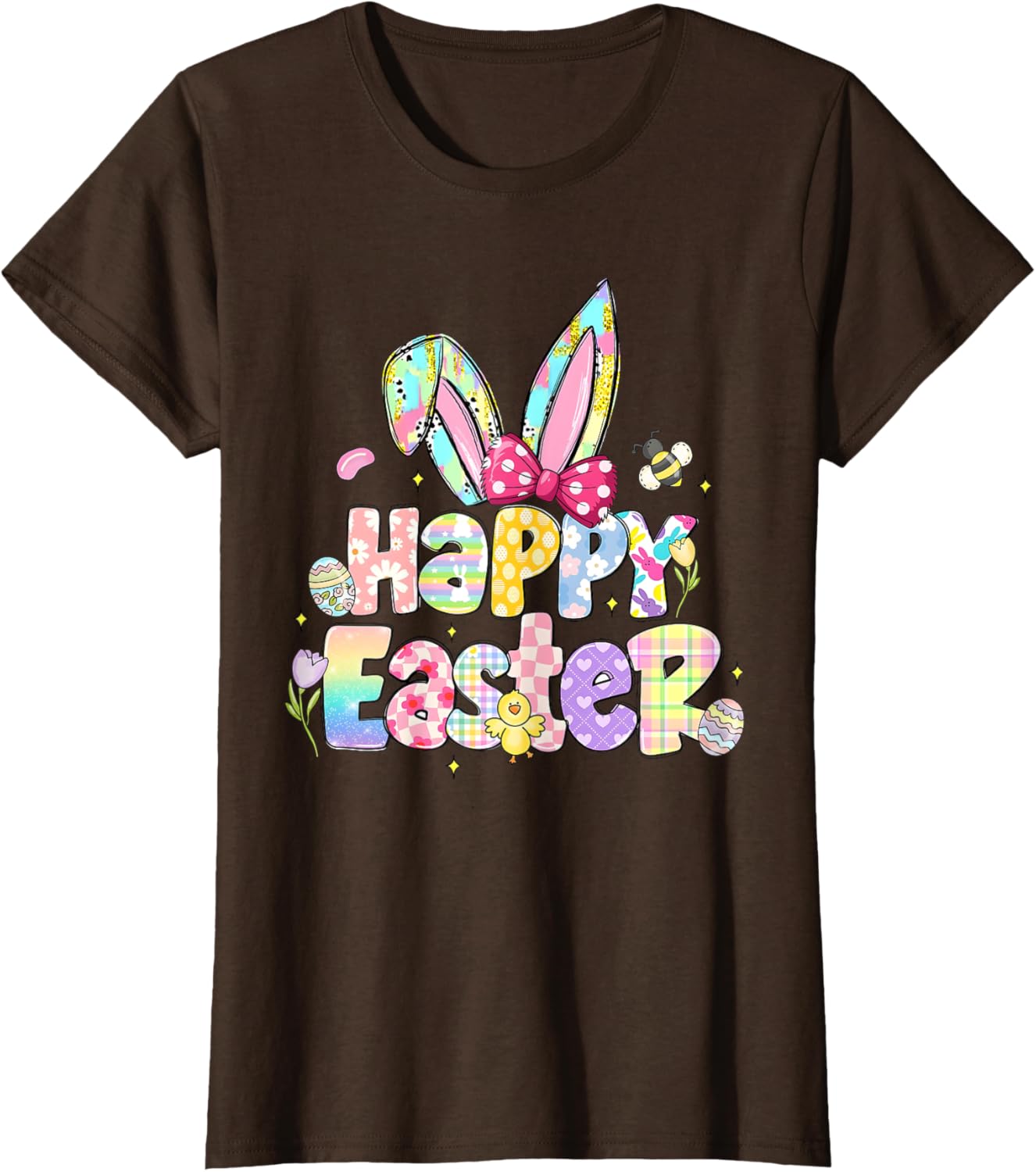 Coquette Bow Sparkling Easter Girl T-Shirt