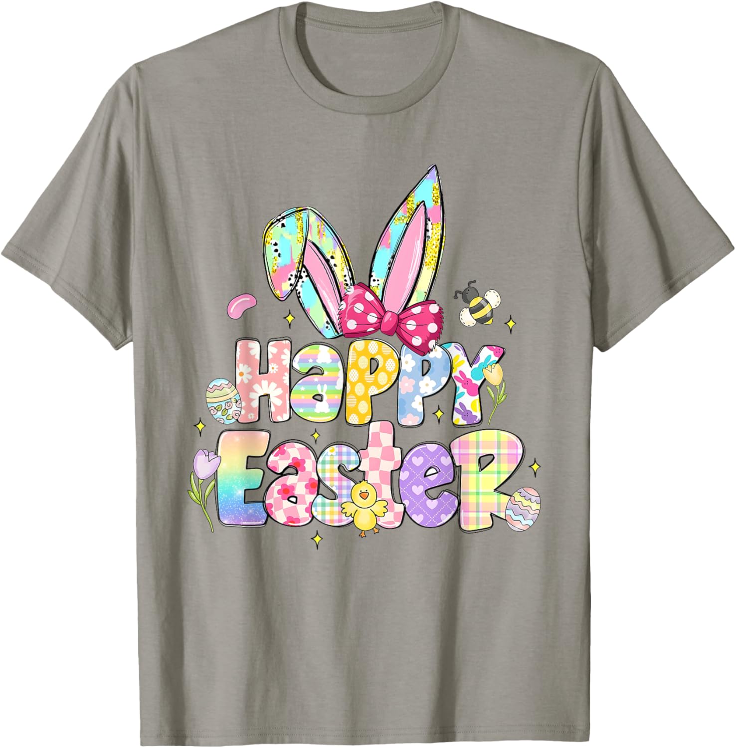 Coquette Bow Sparkling Easter Girl T-Shirt