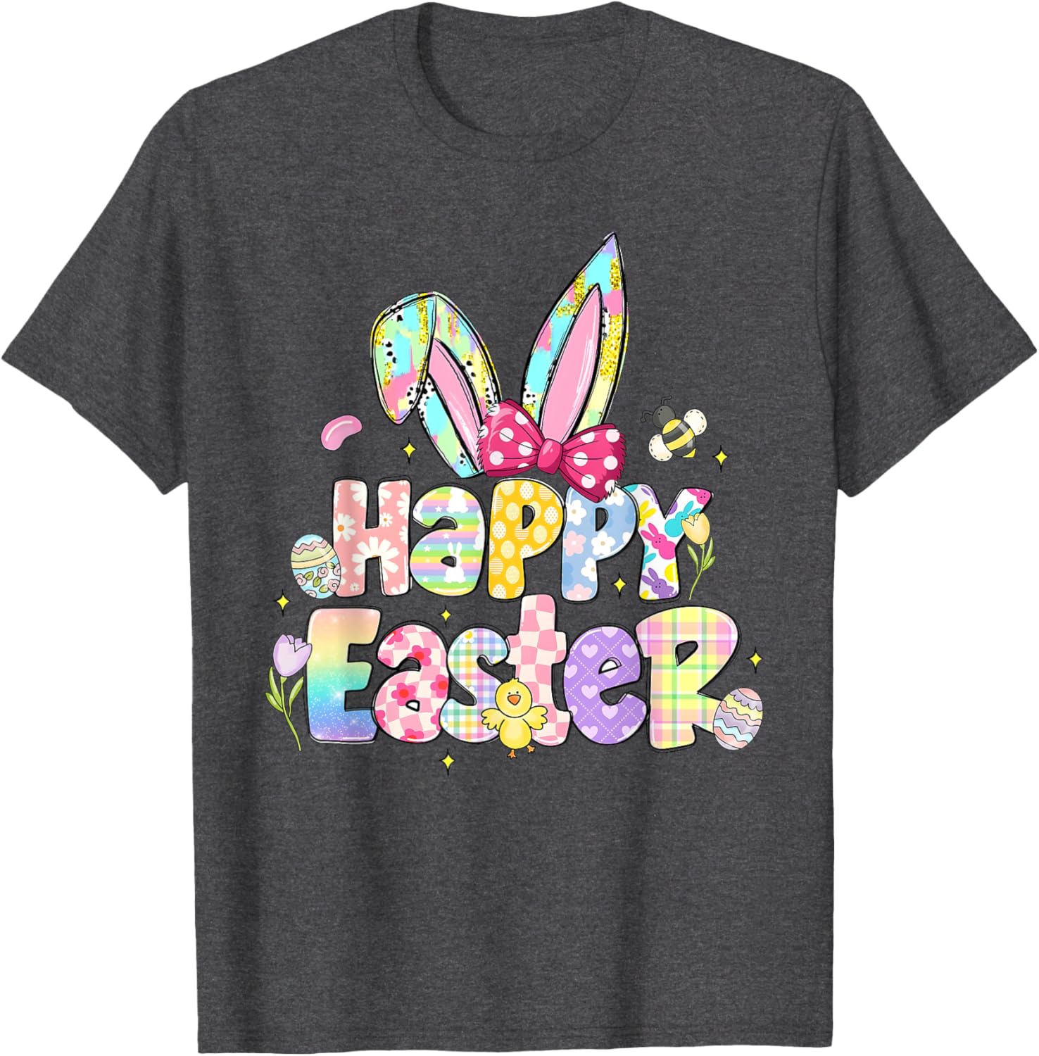 Coquette Bow Sparkling Easter Girl T-Shirt