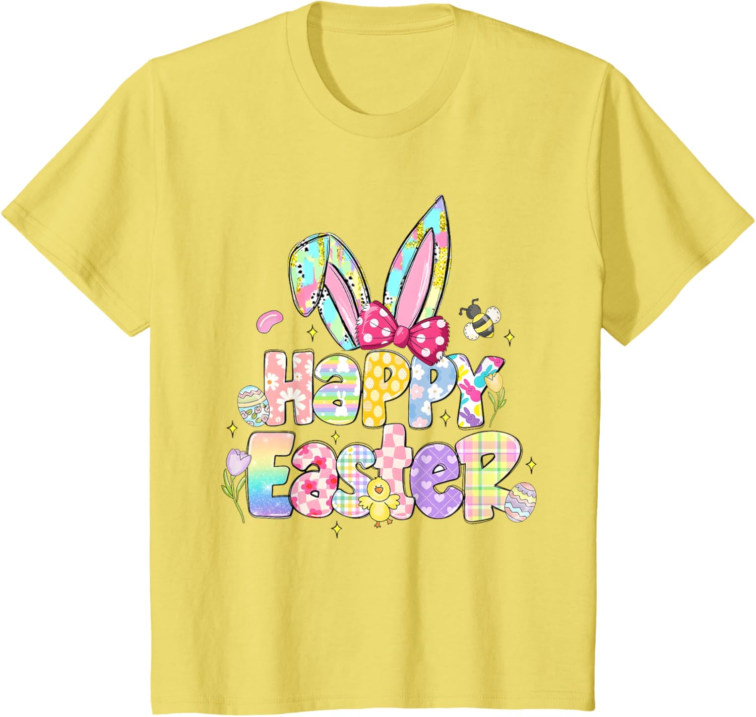 Coquette Bow Sparkling Easter Girl T-Shirt