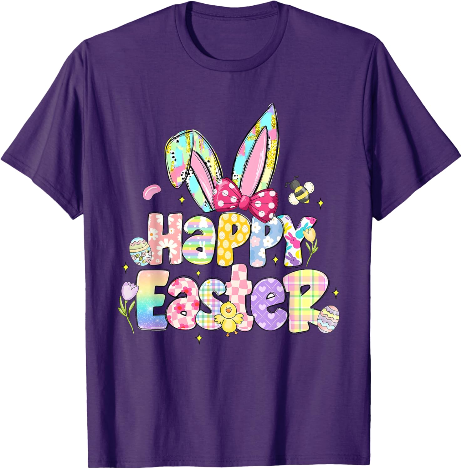 Coquette Bow Sparkling Easter Girl T-Shirt