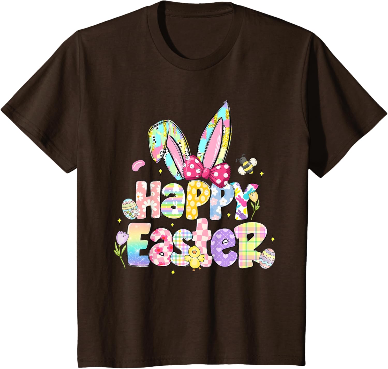 Coquette Bow Sparkling Easter Girl T-Shirt