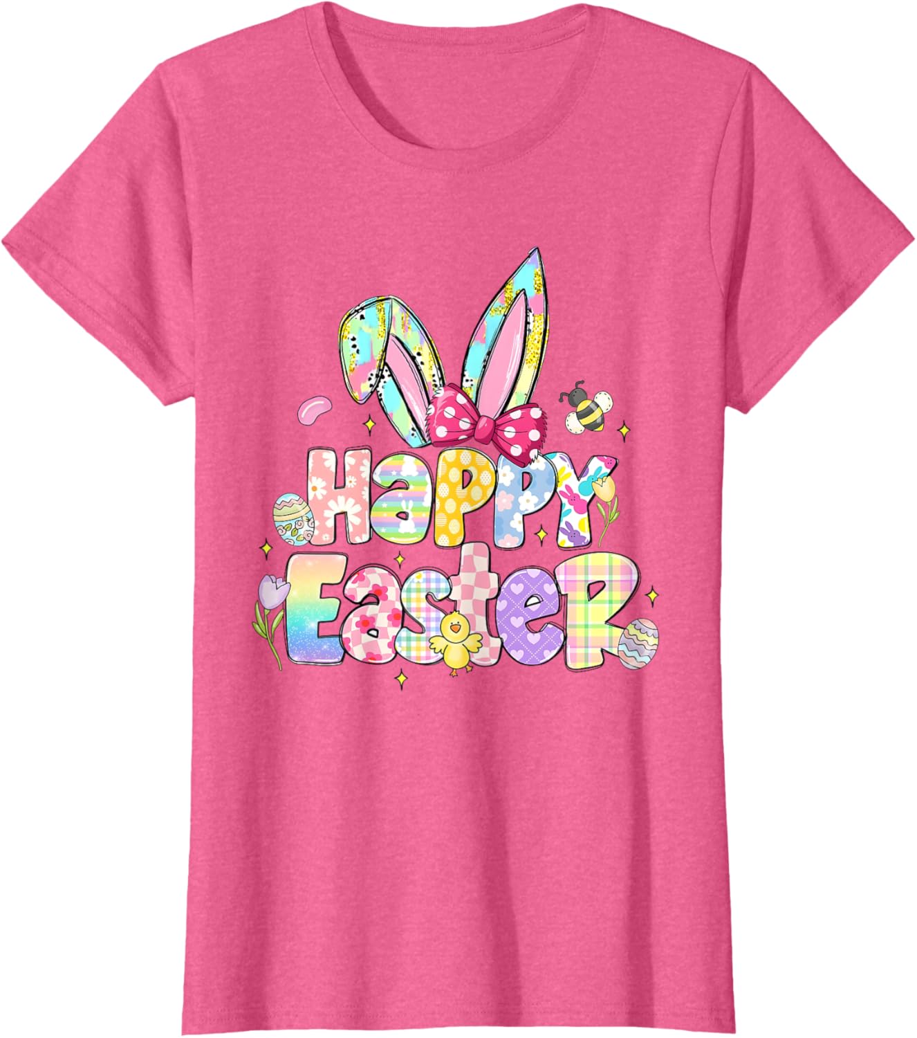 Coquette Bow Sparkling Easter Girl T-Shirt