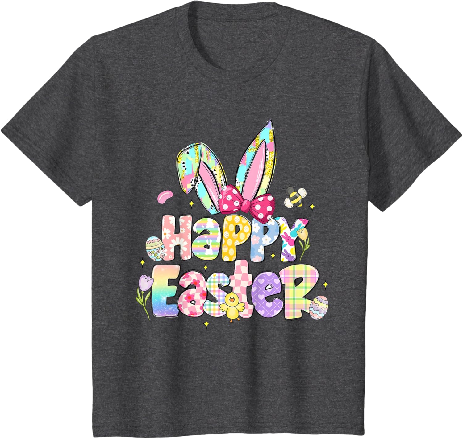 Coquette Bow Sparkling Easter Girl T-Shirt