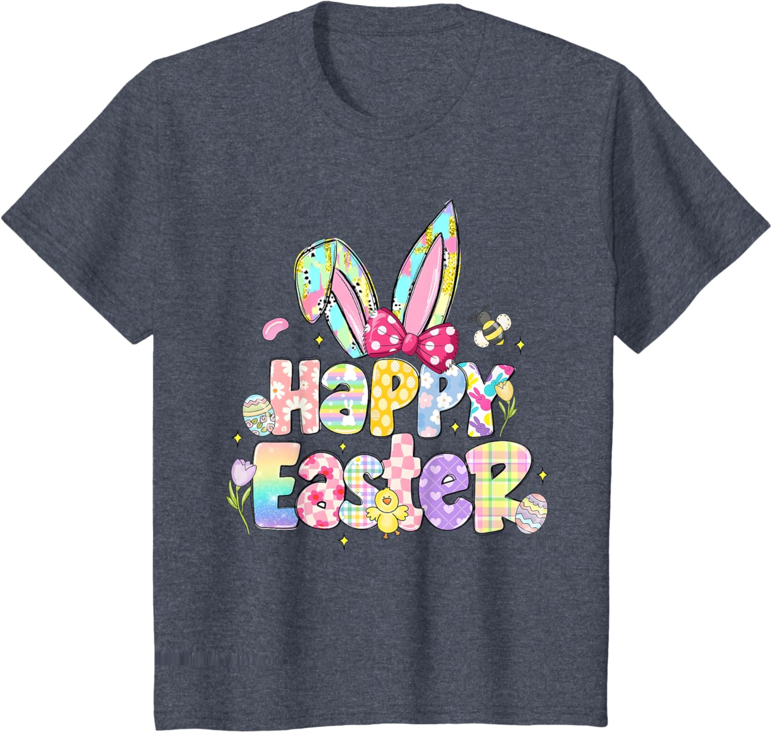 Coquette Bow Sparkling Easter Girl T-Shirt