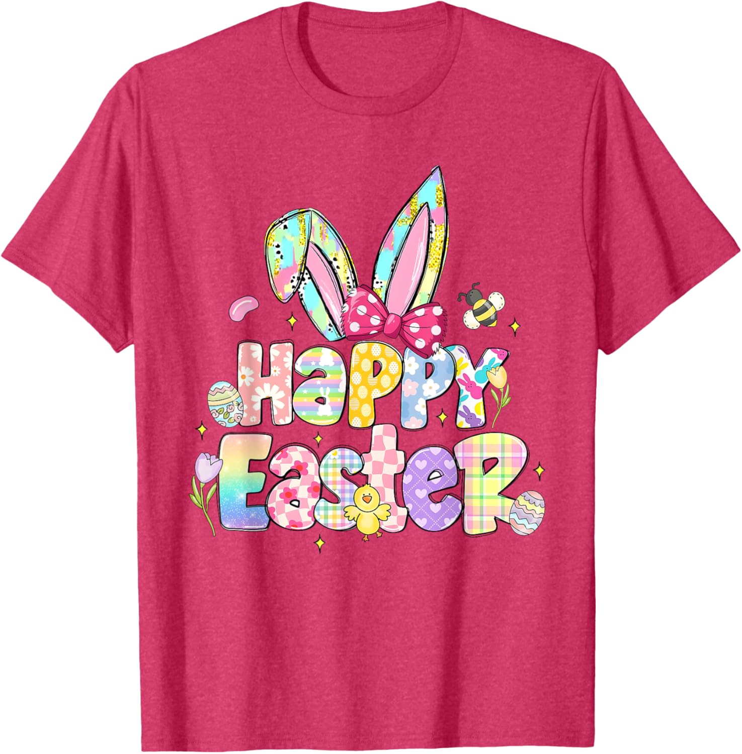 Coquette Bow Sparkling Easter Girl T-Shirt