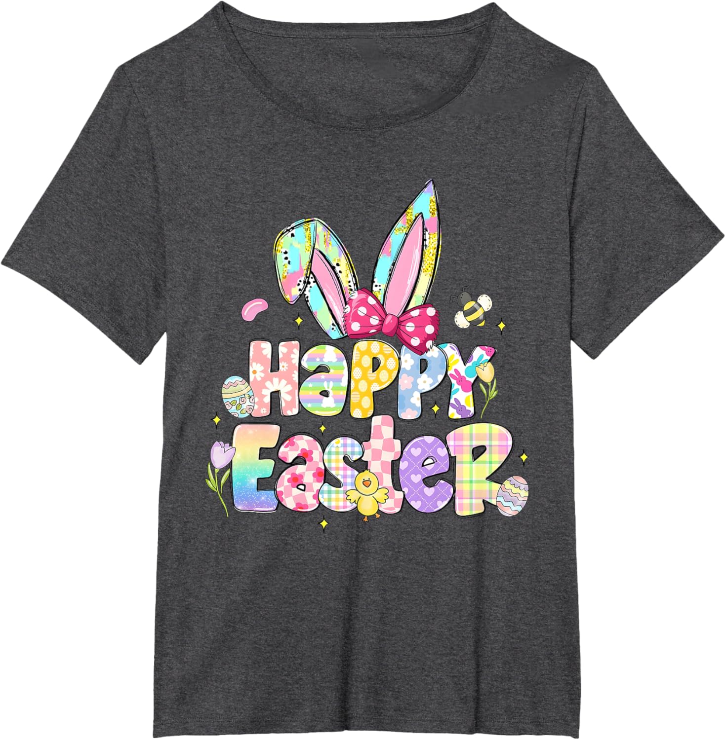 Coquette Bow Sparkling Easter Girl T-Shirt