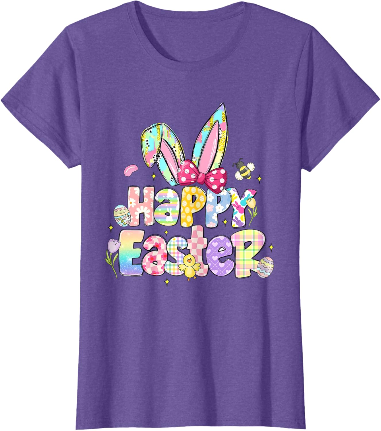 Coquette Bow Sparkling Easter Girl T-Shirt