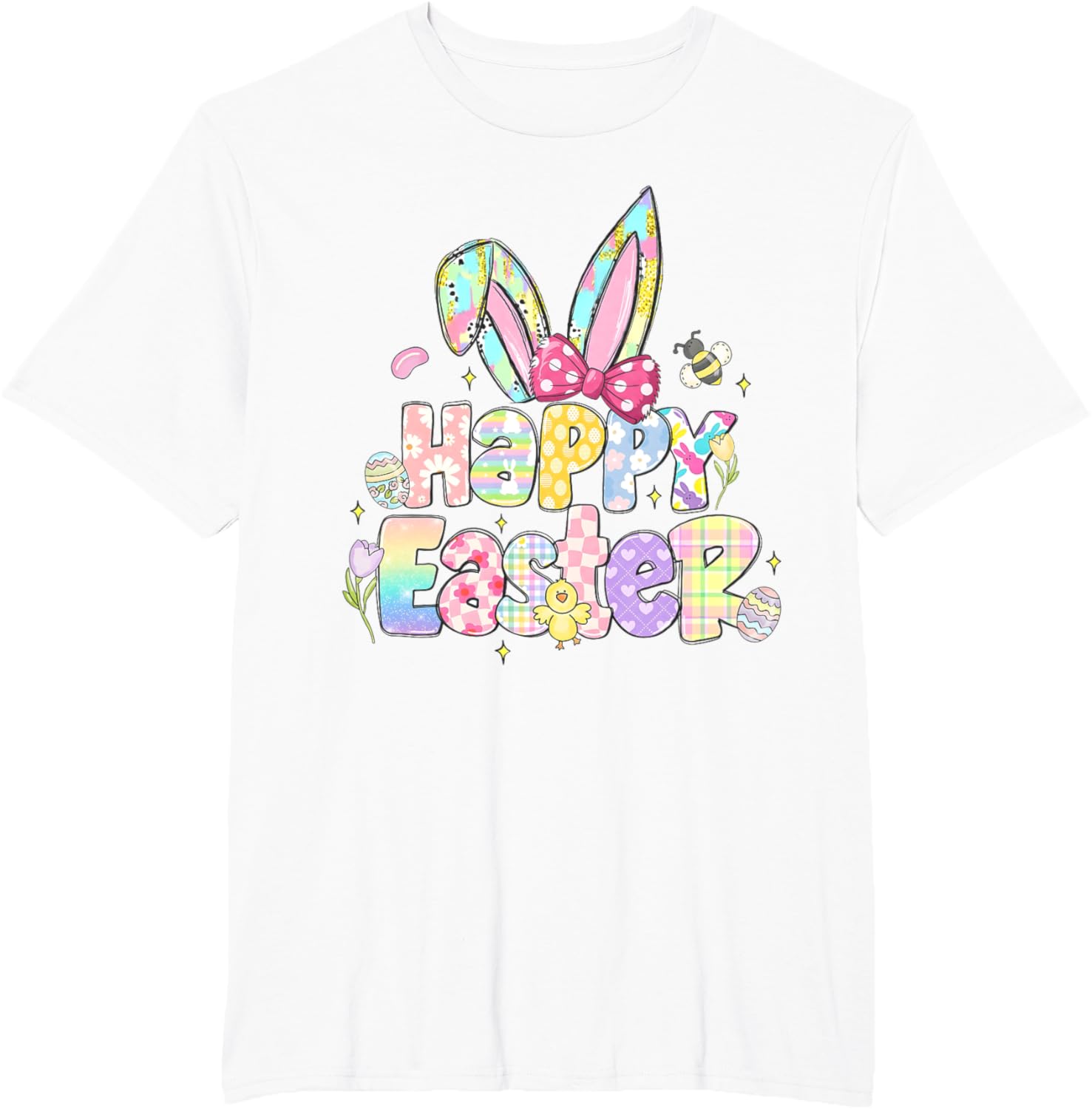 Coquette Bow Sparkling Easter Girl T-Shirt