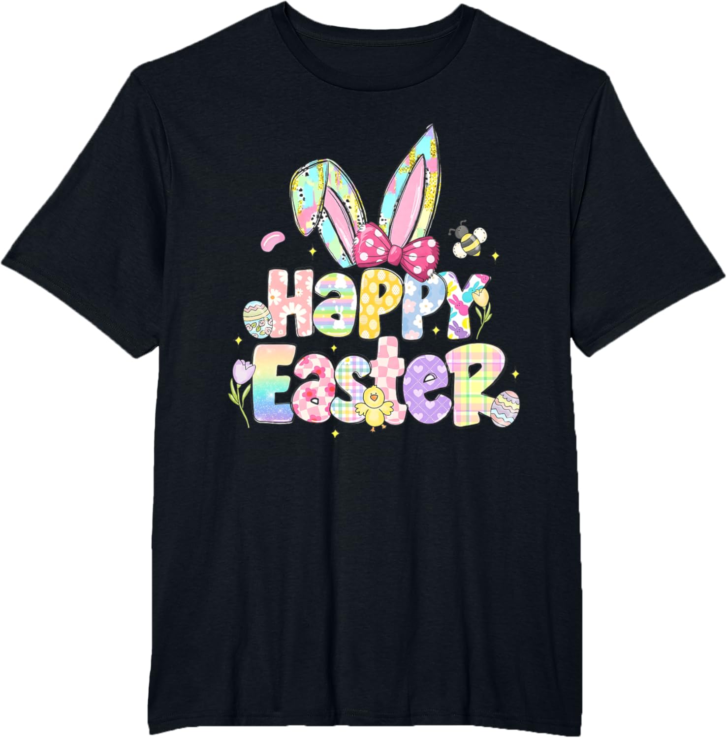 Coquette Bow Sparkling Easter Girl T-Shirt