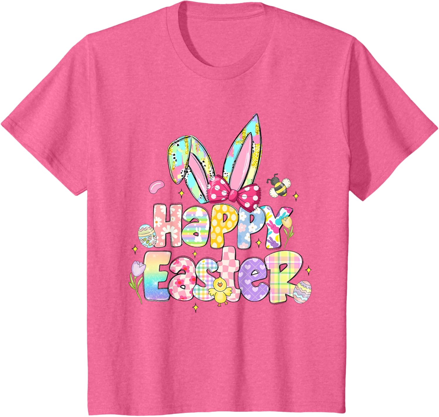 Coquette Bow Sparkling Easter Girl T-Shirt