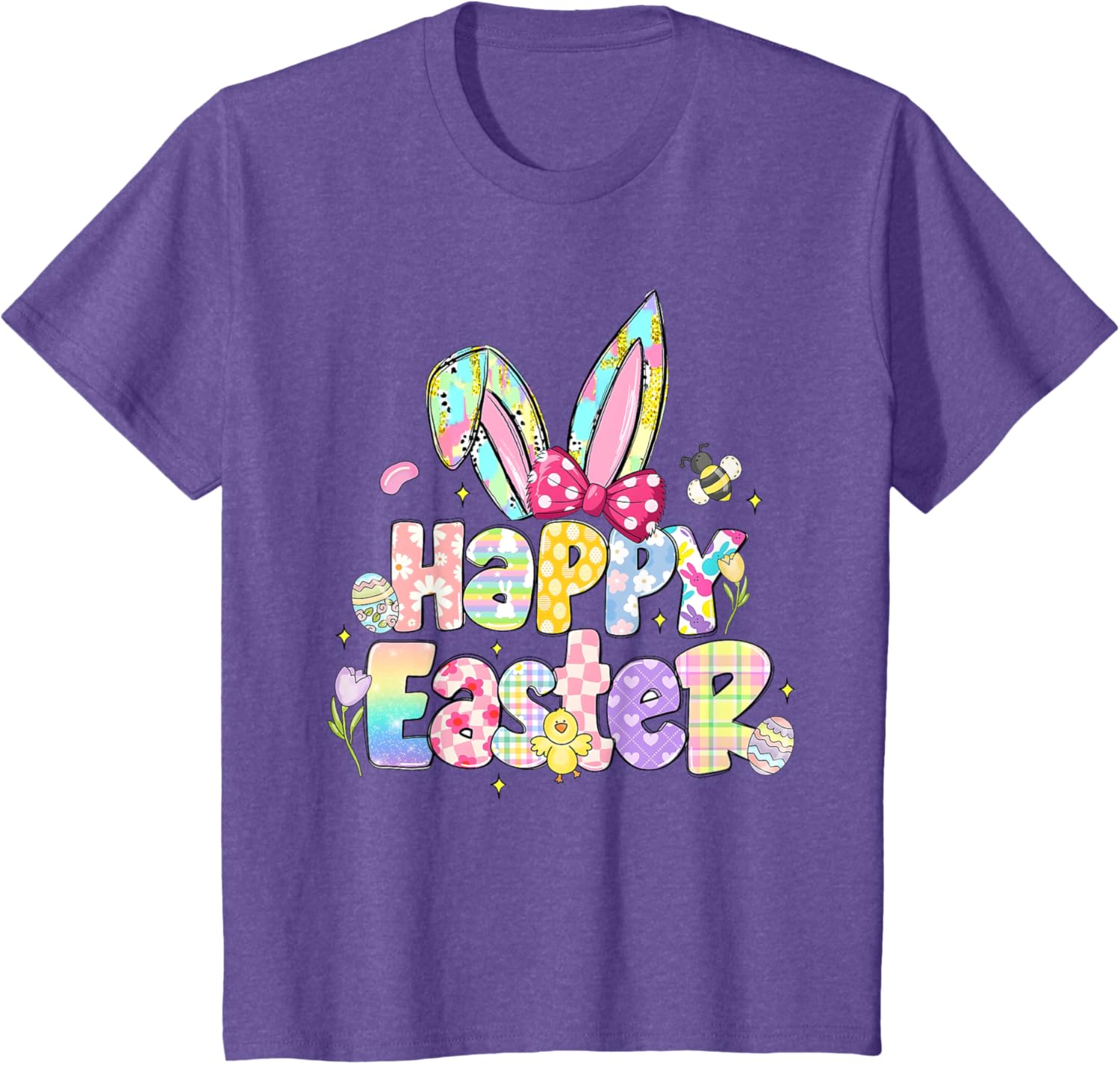 Coquette Bow Sparkling Easter Girl T-Shirt