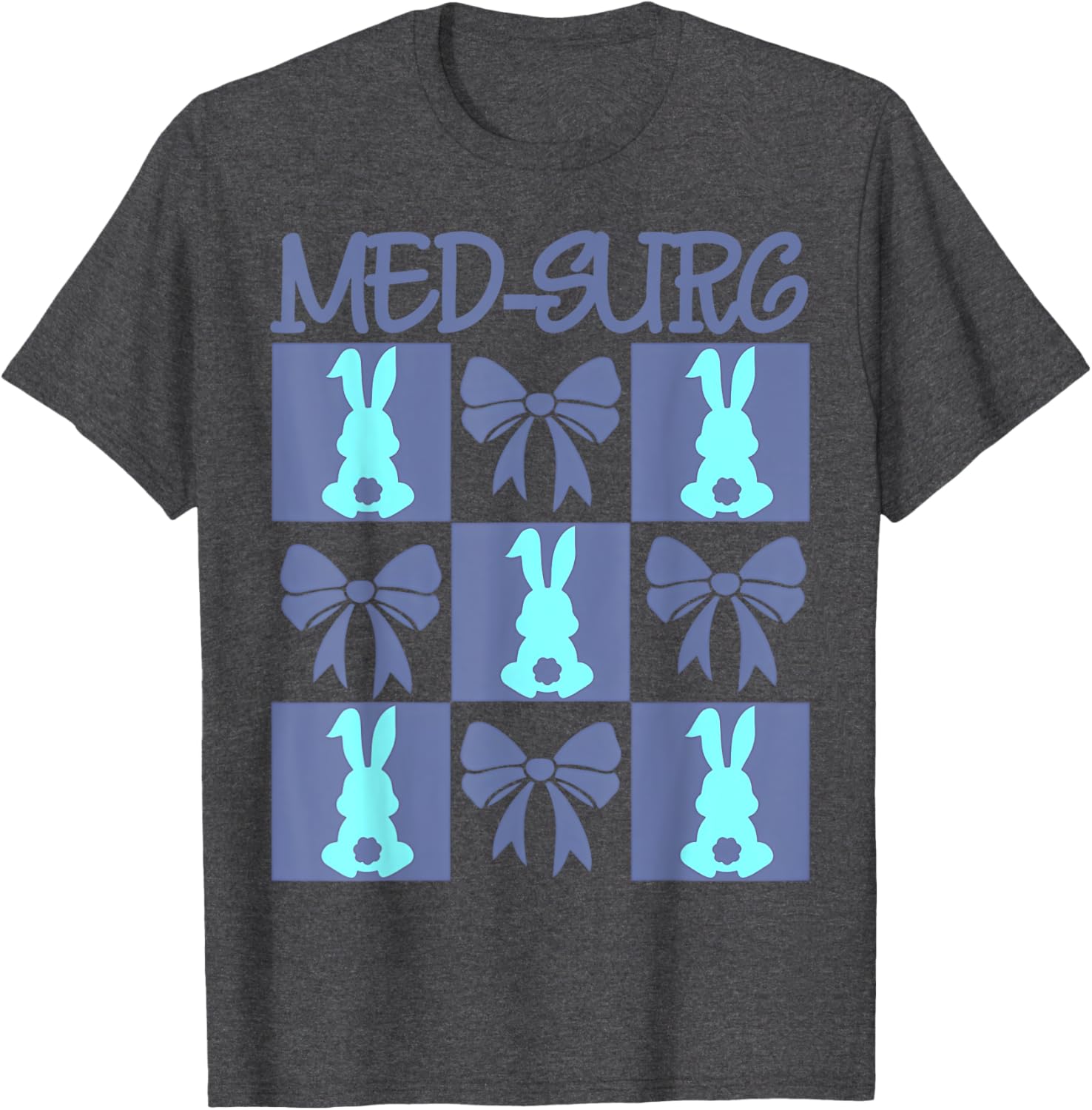 Coquette Med-Surg Nurse Easter Bunny Medical Surgical Crew T-Shirt