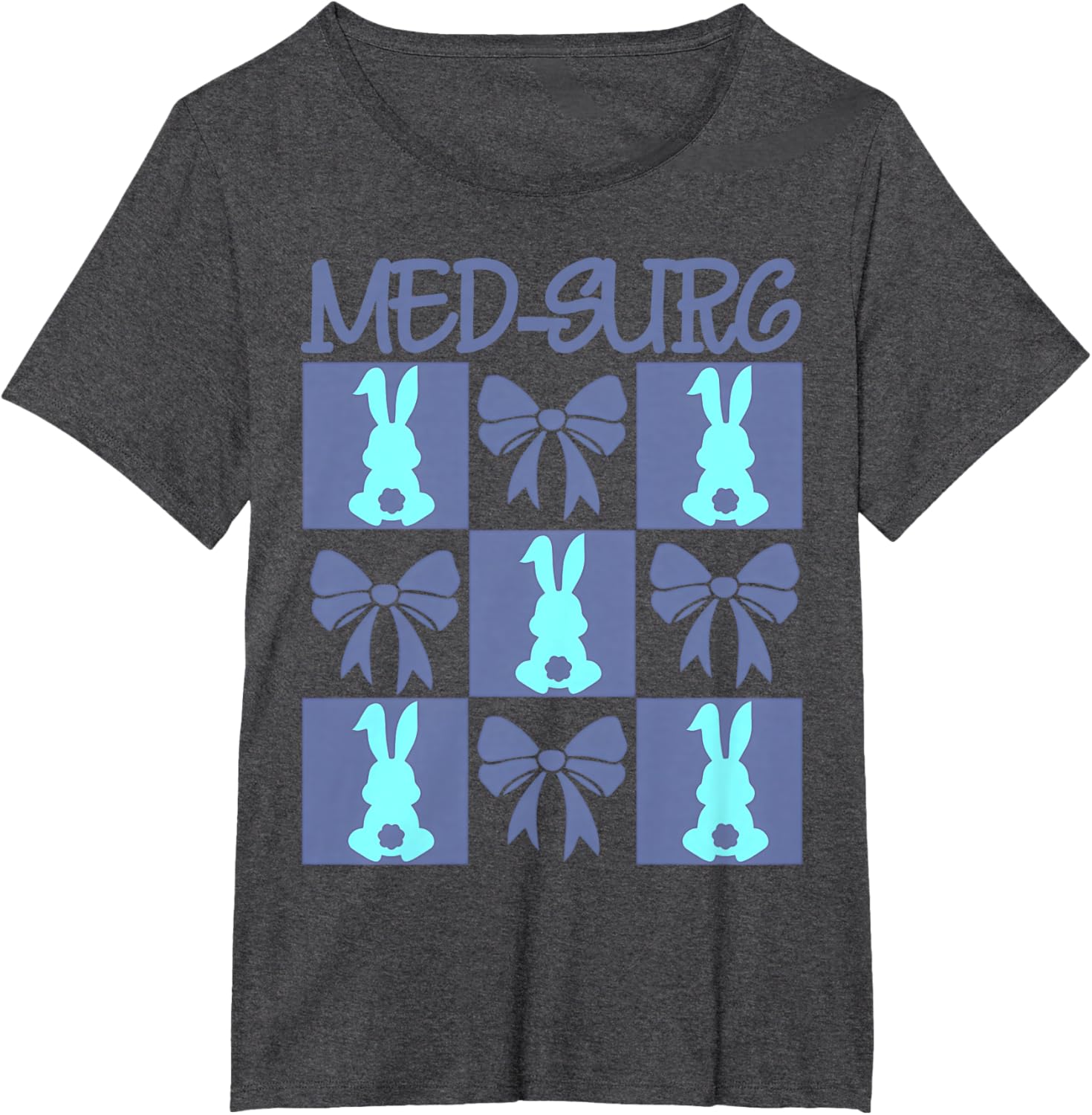 Coquette Med-Surg Nurse Easter Bunny Medical Surgical Crew T-Shirt