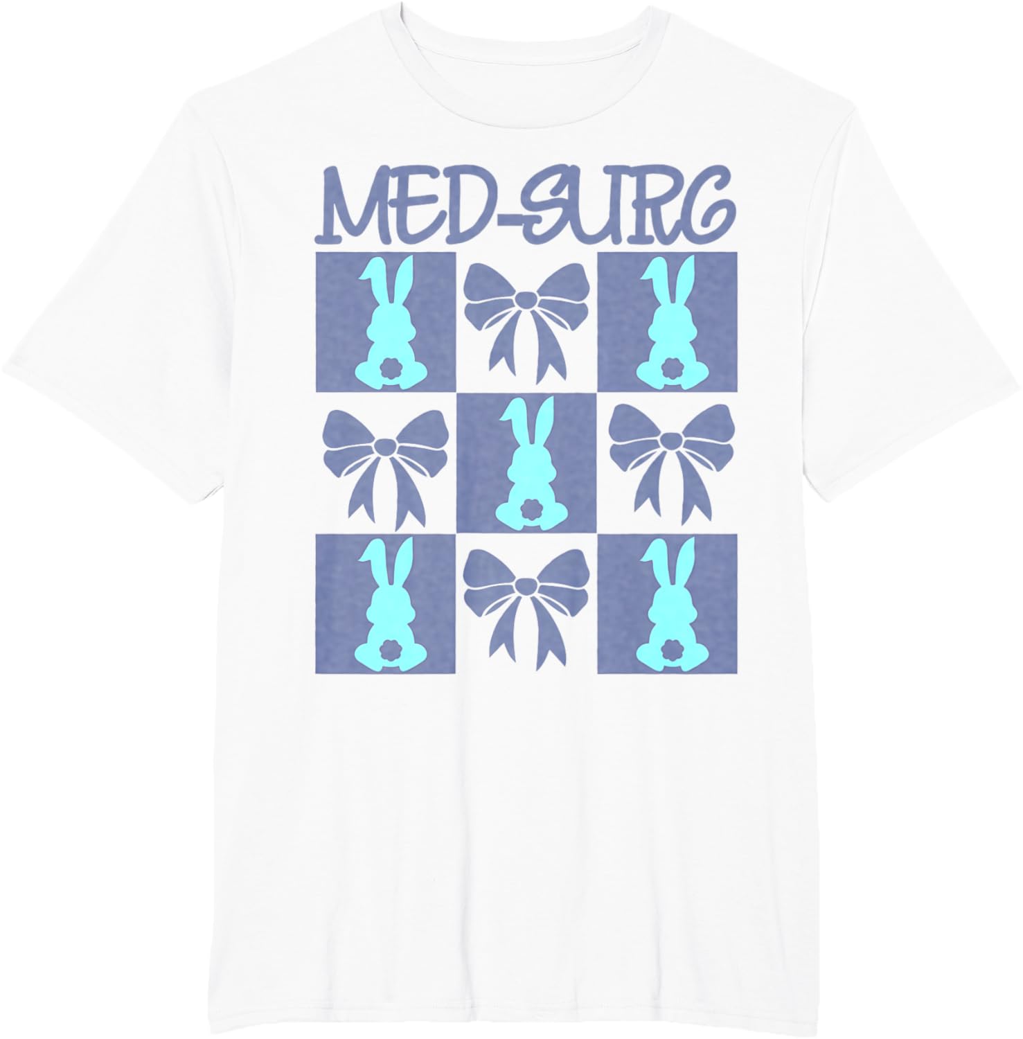 Coquette Med-Surg Nurse Easter Bunny Medical Surgical Crew T-Shirt