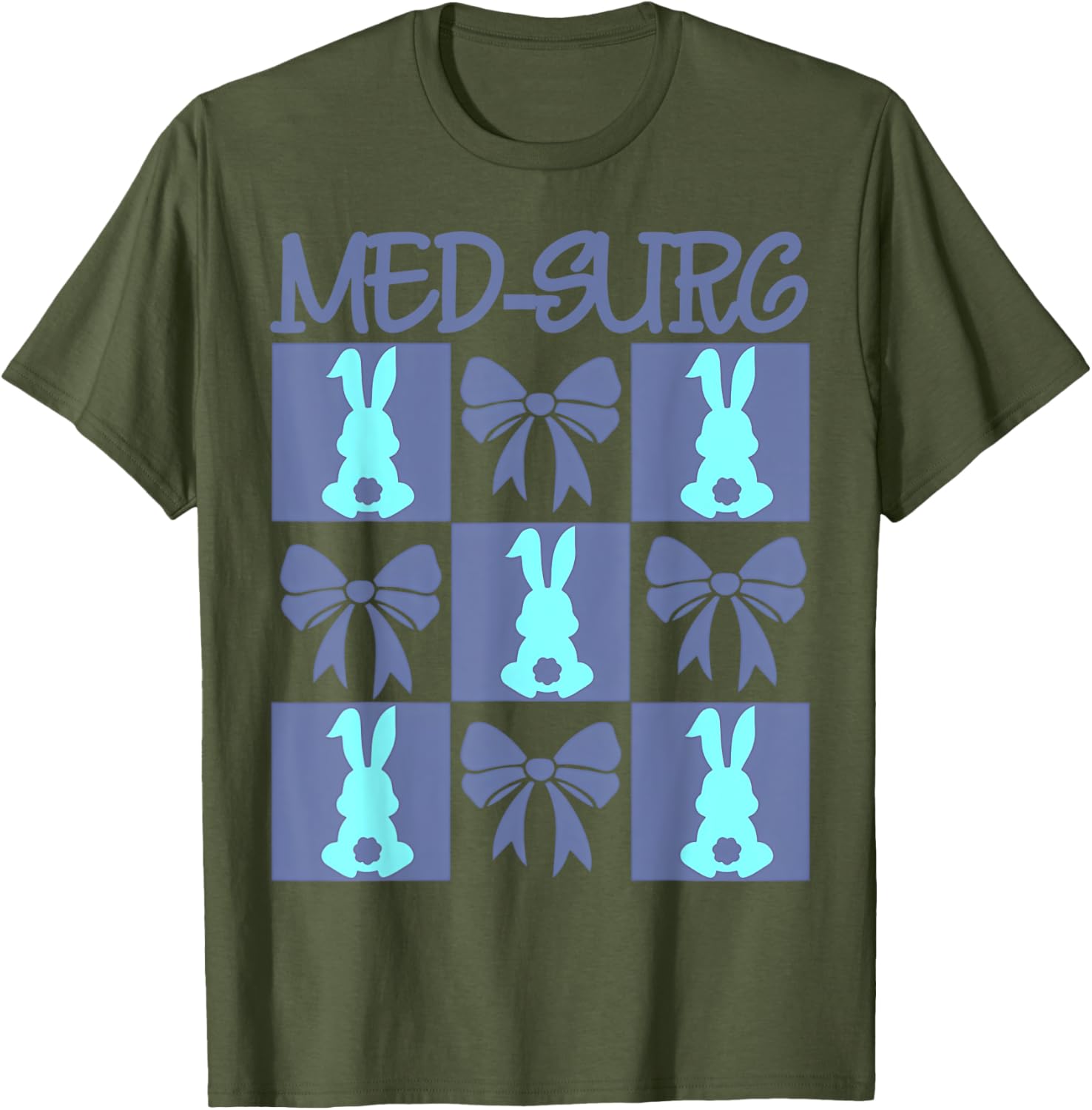 Coquette Med-Surg Nurse Easter Bunny Medical Surgical Crew T-Shirt