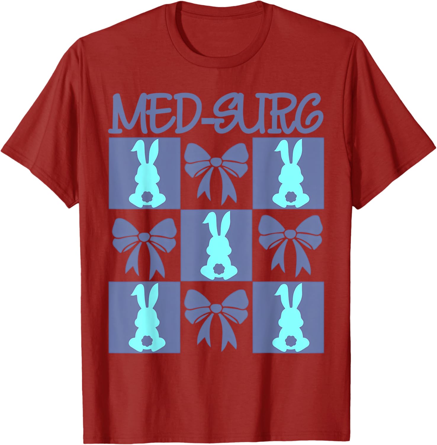 Coquette Med-Surg Nurse Easter Bunny Medical Surgical Crew T-Shirt