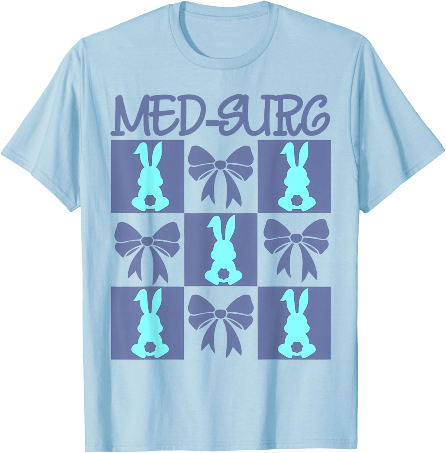 Coquette Med-Surg Nurse Easter Bunny Medical Surgical Crew T-Shirt