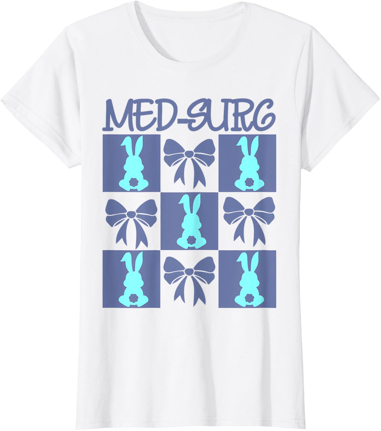 Coquette Med-Surg Nurse Easter Bunny Medical Surgical Crew T-Shirt