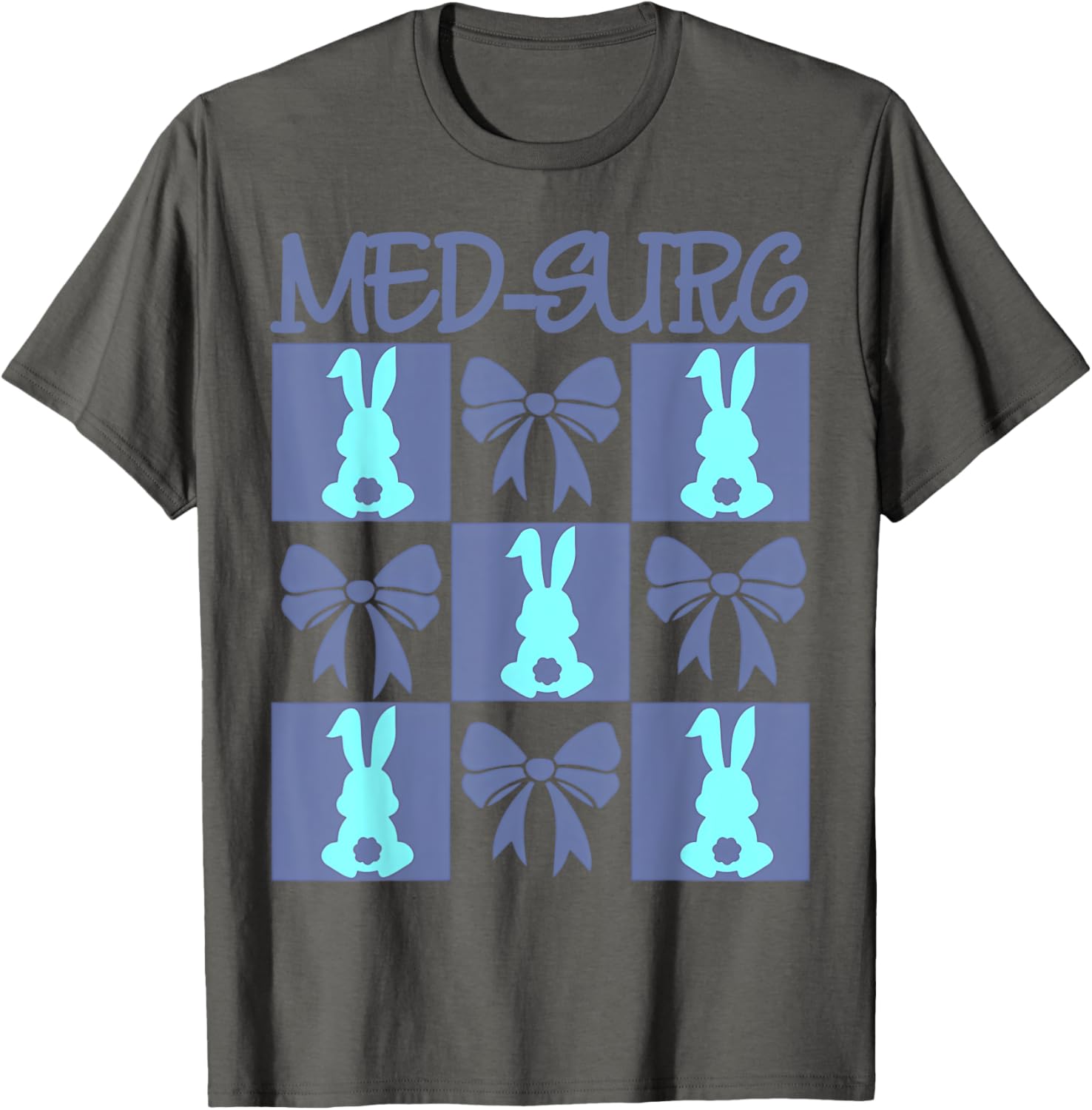 Coquette Med-Surg Nurse Easter Bunny Medical Surgical Crew T-Shirt