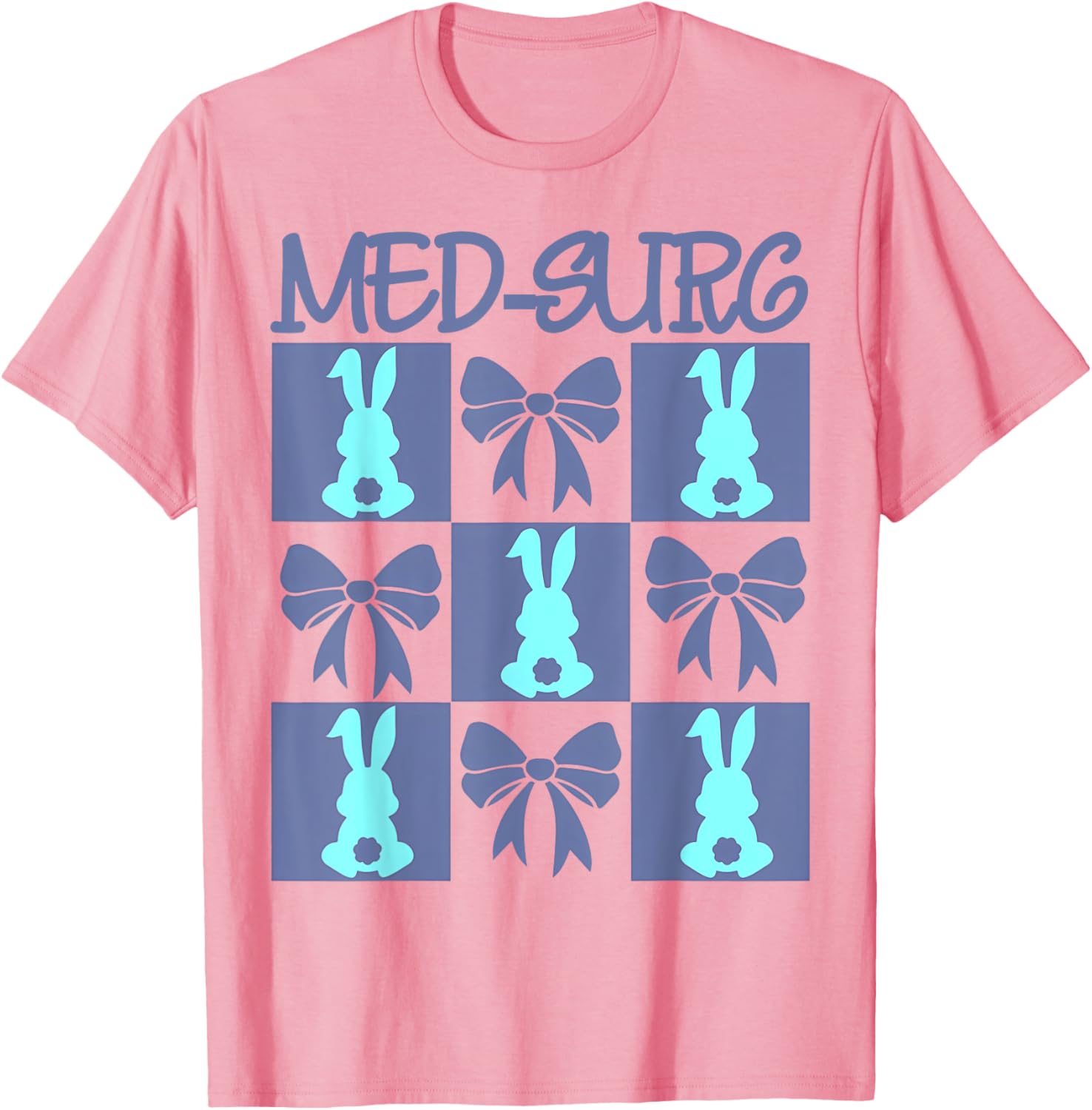 Coquette Med-Surg Nurse Easter Bunny Medical Surgical Crew T-Shirt