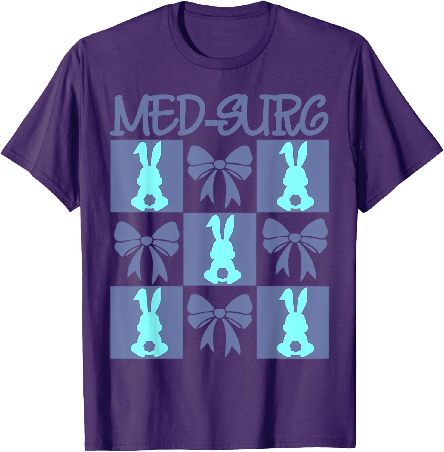 Coquette Med-Surg Nurse Easter Bunny Medical Surgical Crew T-Shirt