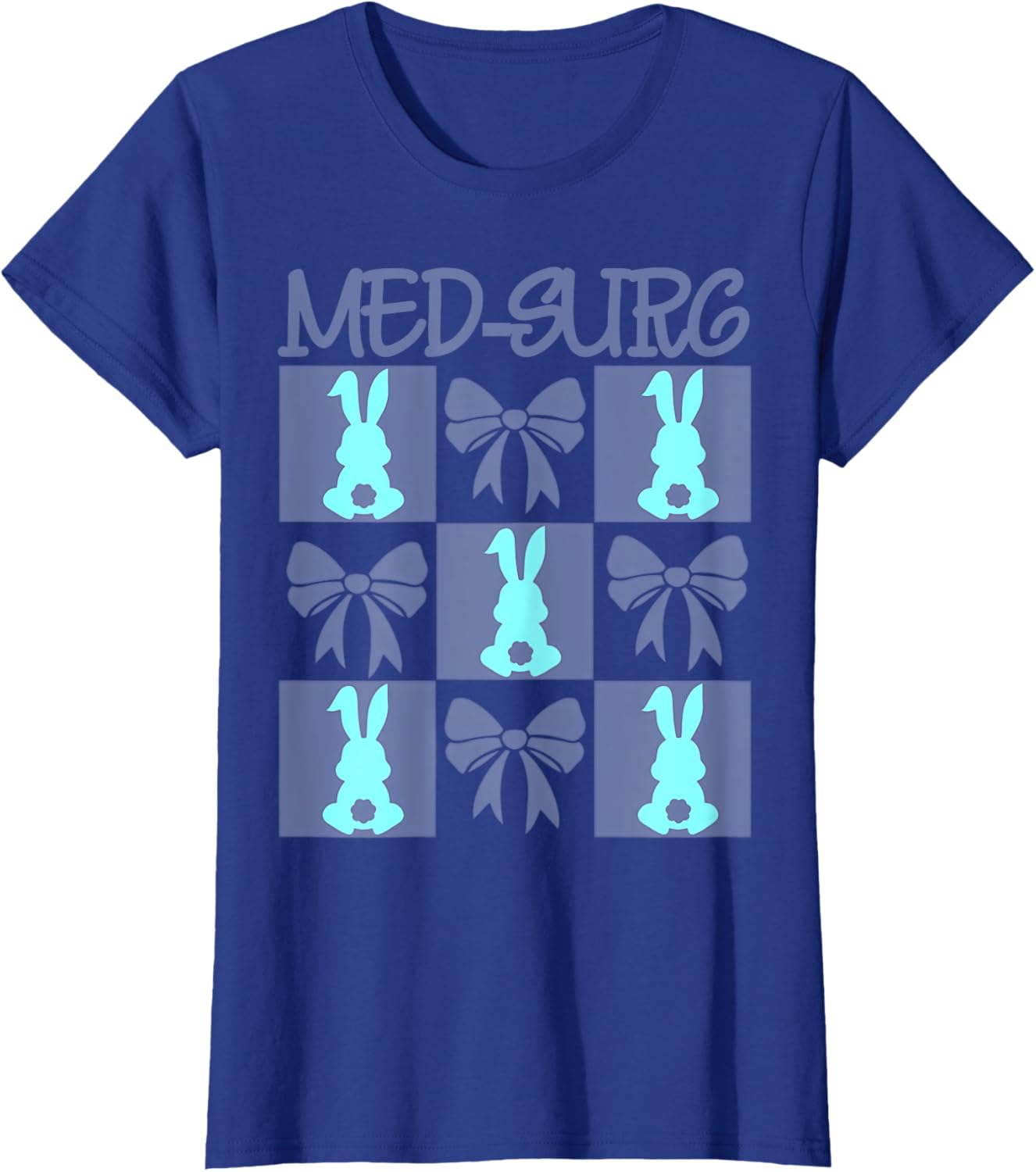 Coquette Med-Surg Nurse Easter Bunny Medical Surgical Crew T-Shirt