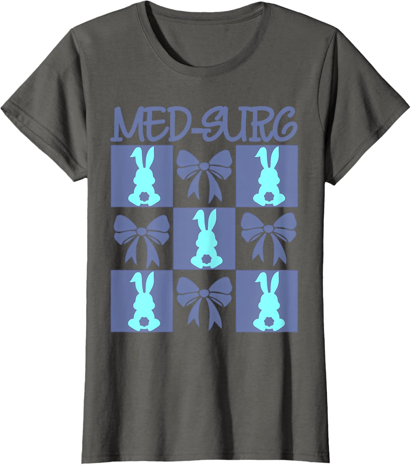 Coquette Med-Surg Nurse Easter Bunny Medical Surgical Crew T-Shirt