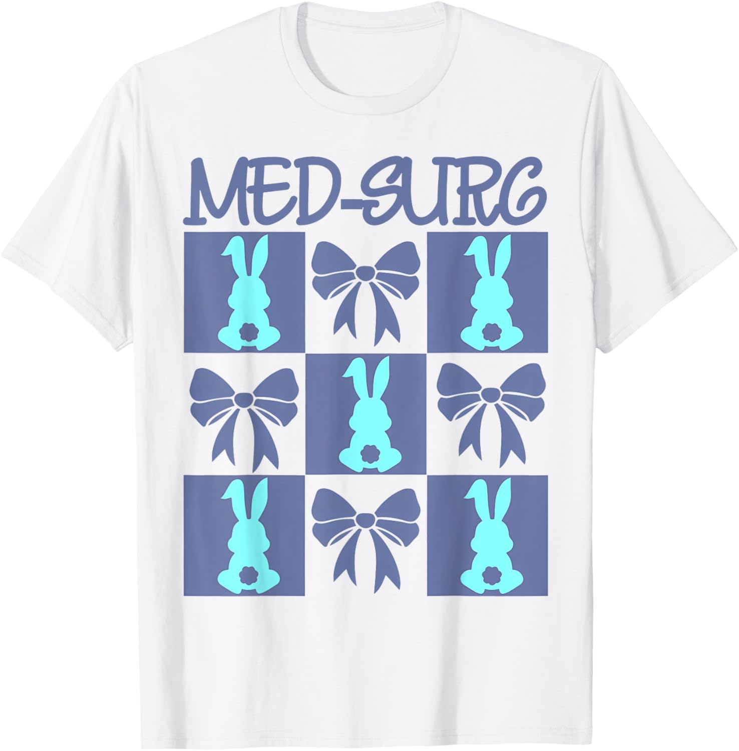 Coquette Med-Surg Nurse Easter Bunny Medical Surgical Crew T-Shirt