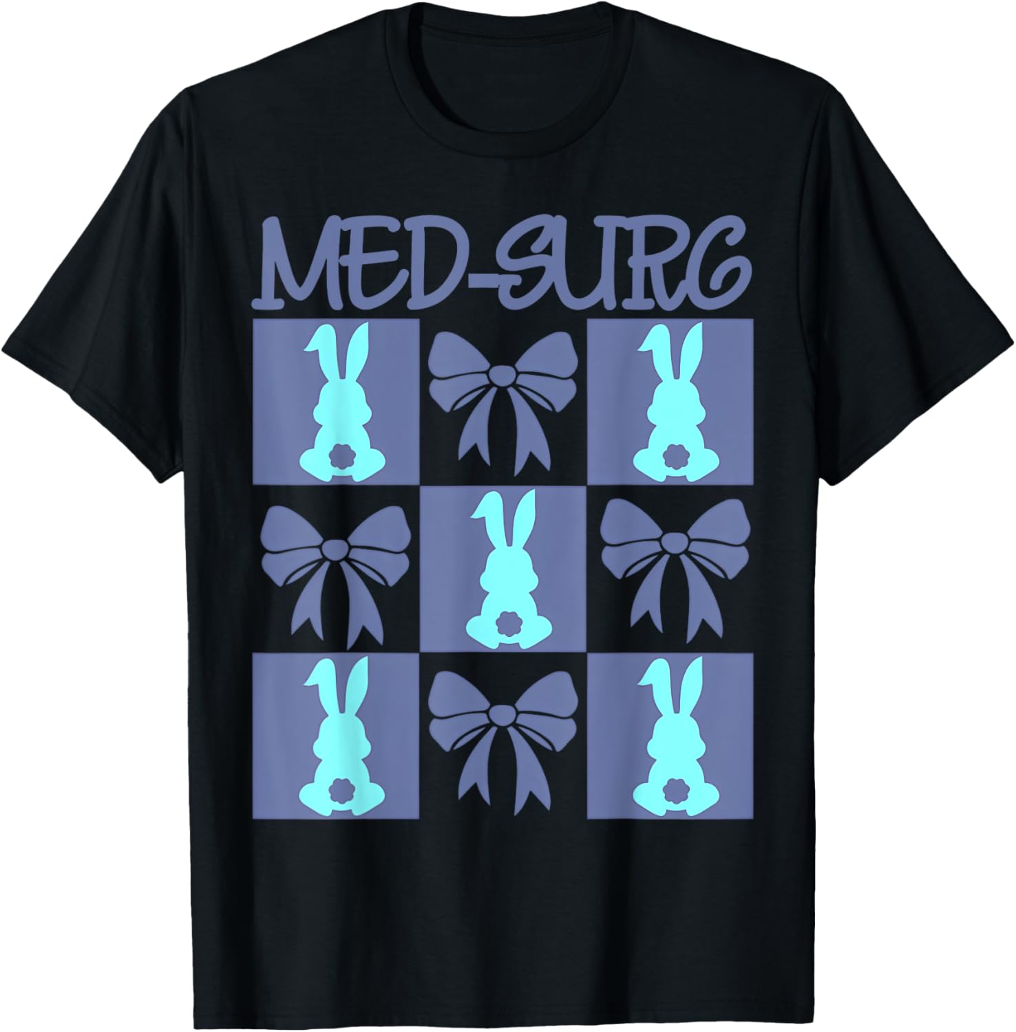 Coquette Med-Surg Nurse Easter Bunny Medical Surgical Crew T-Shirt