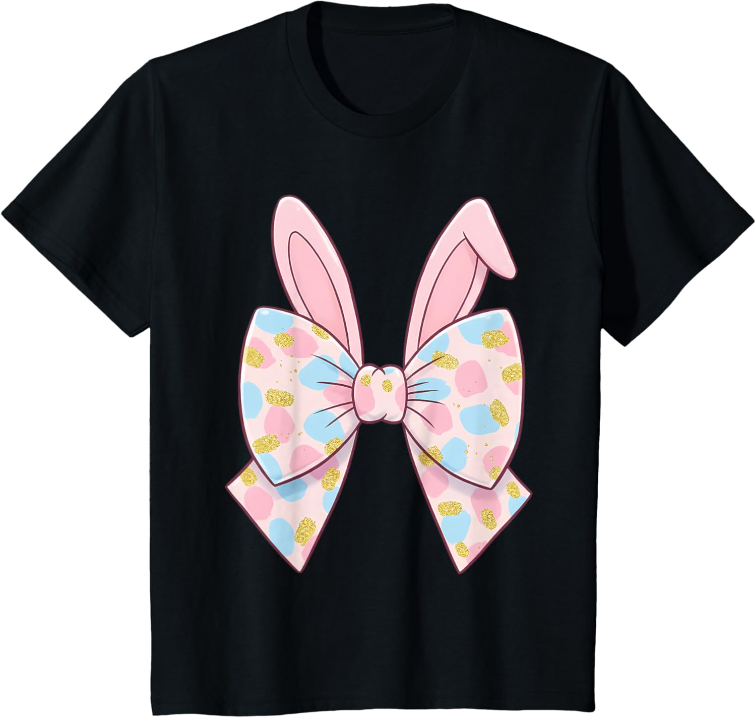 Cute Bunny Coquette Bow Rabbit Easter Day Women Girls Kids T-Shirt