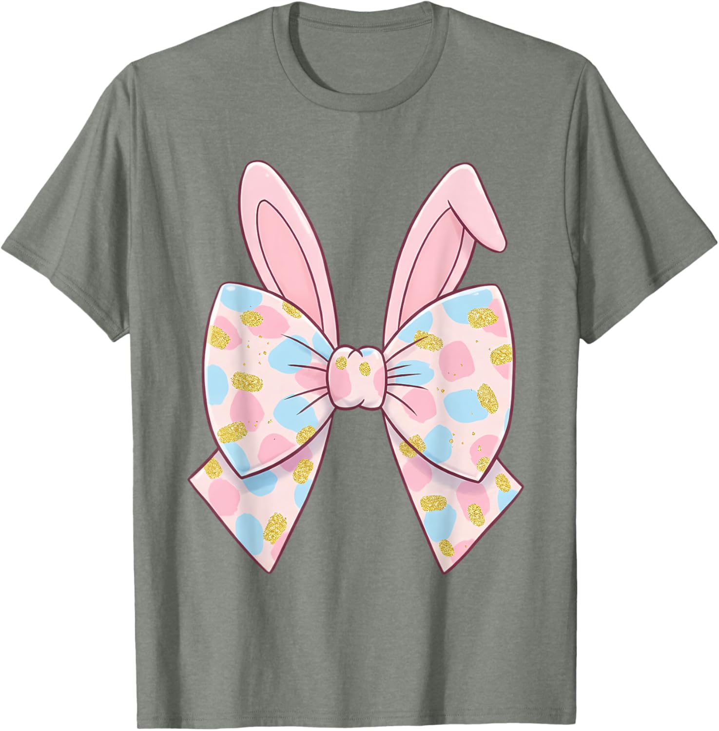 Cute Bunny Coquette Bow Rabbit Easter Day Women Girls Kids T-Shirt