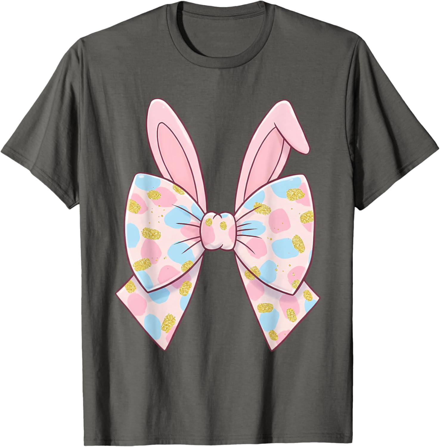 Cute Bunny Coquette Bow Rabbit Easter Day Women Girls Kids T-Shirt