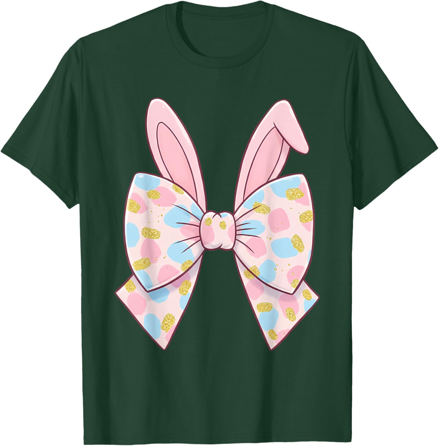 Cute Bunny Coquette Bow Rabbit Easter Day Women Girls Kids T-Shirt