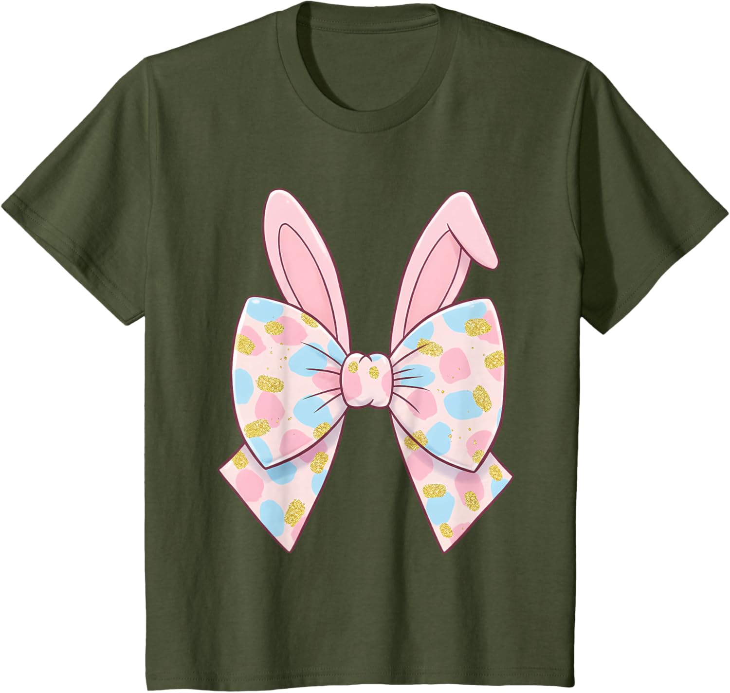 Cute Bunny Coquette Bow Rabbit Easter Day Women Girls Kids T-Shirt