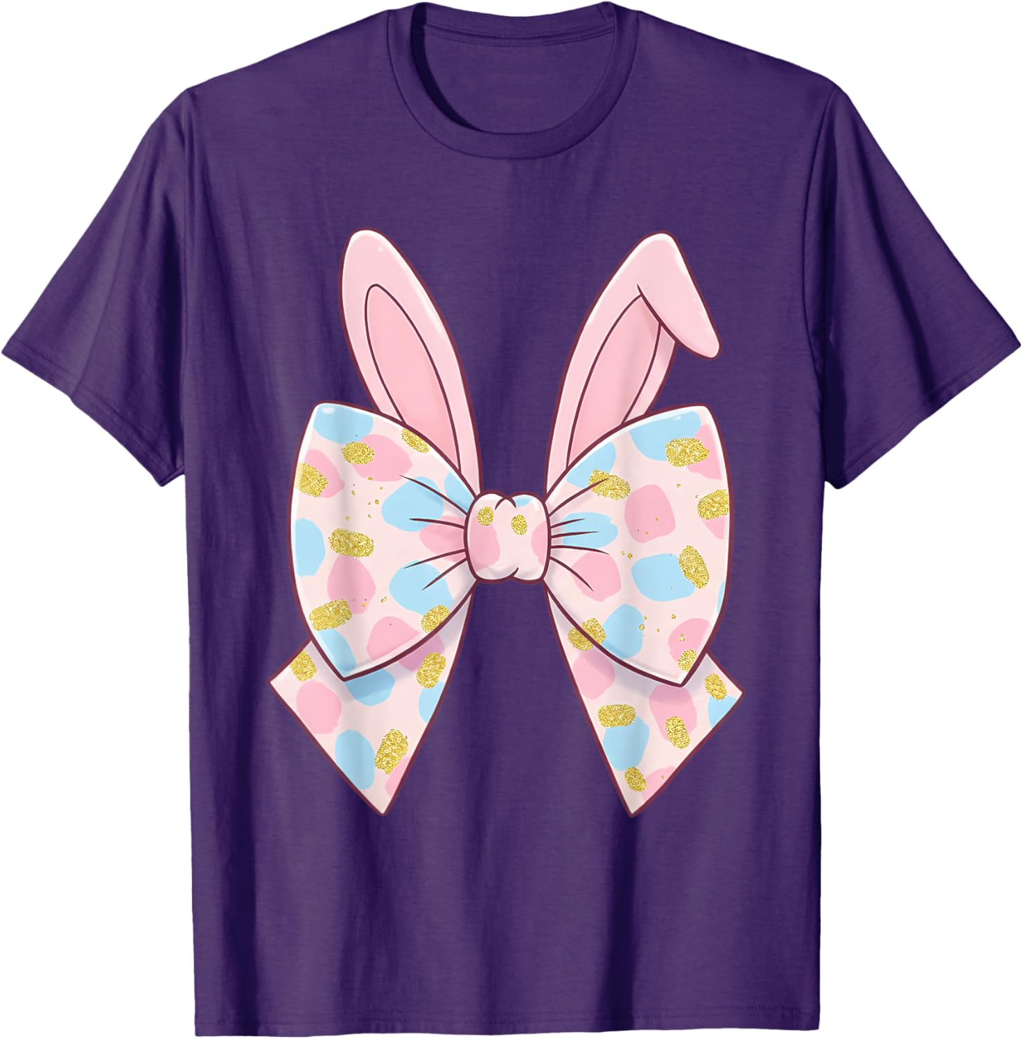 Cute Bunny Coquette Bow Rabbit Easter Day Women Girls Kids T-Shirt