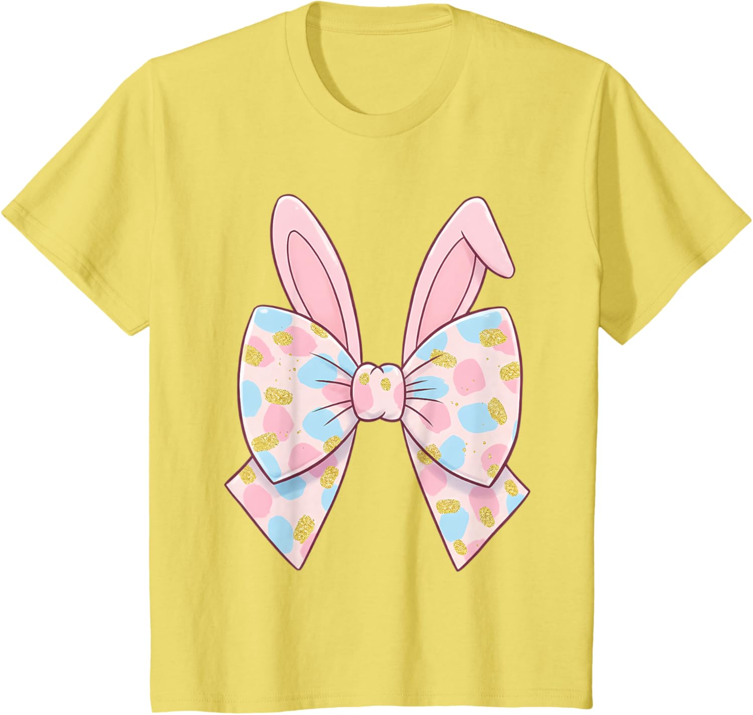 Cute Bunny Coquette Bow Rabbit Easter Day Women Girls Kids T-Shirt