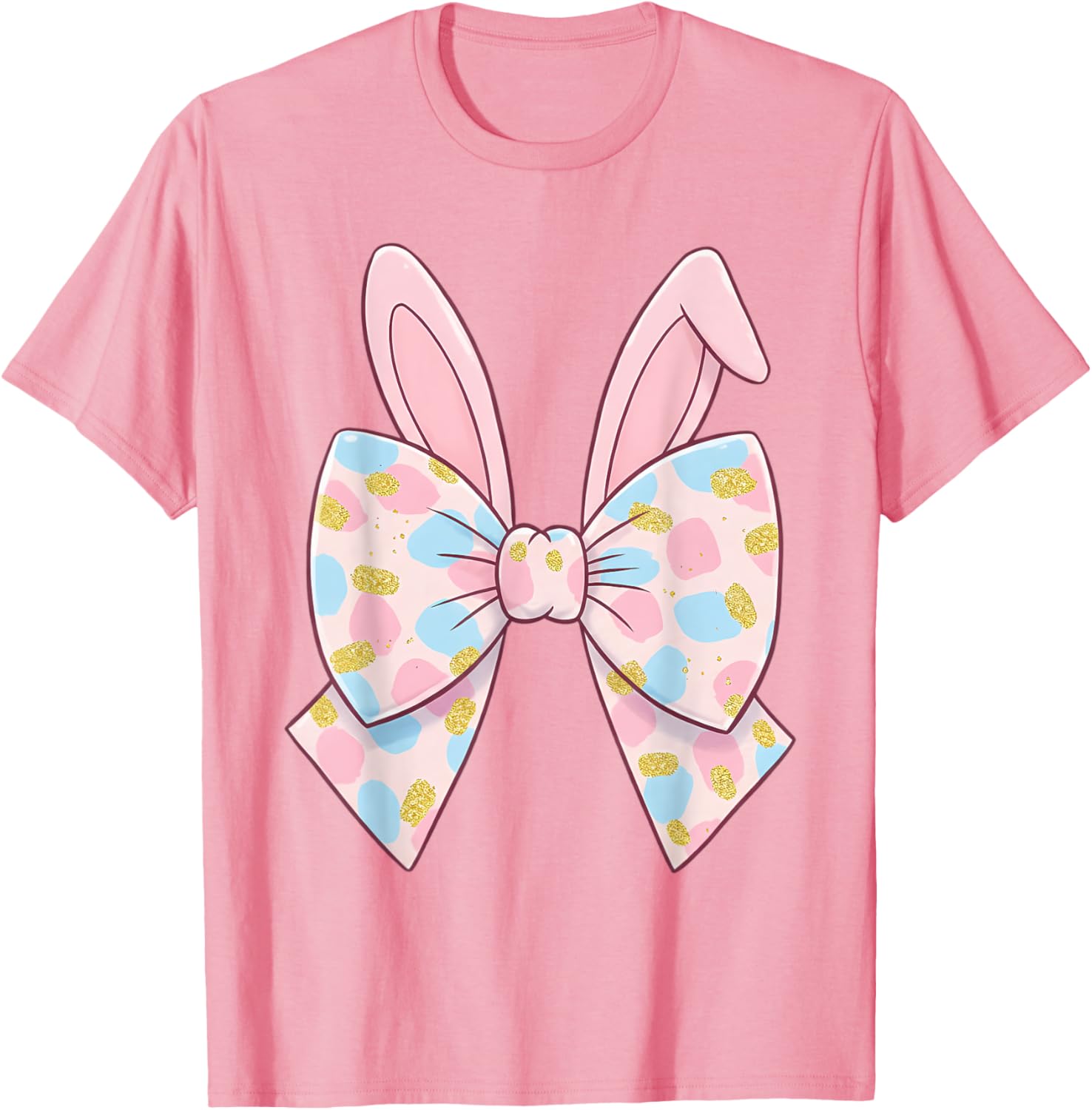 Cute Bunny Coquette Bow Rabbit Easter Day Women Girls Kids T-Shirt