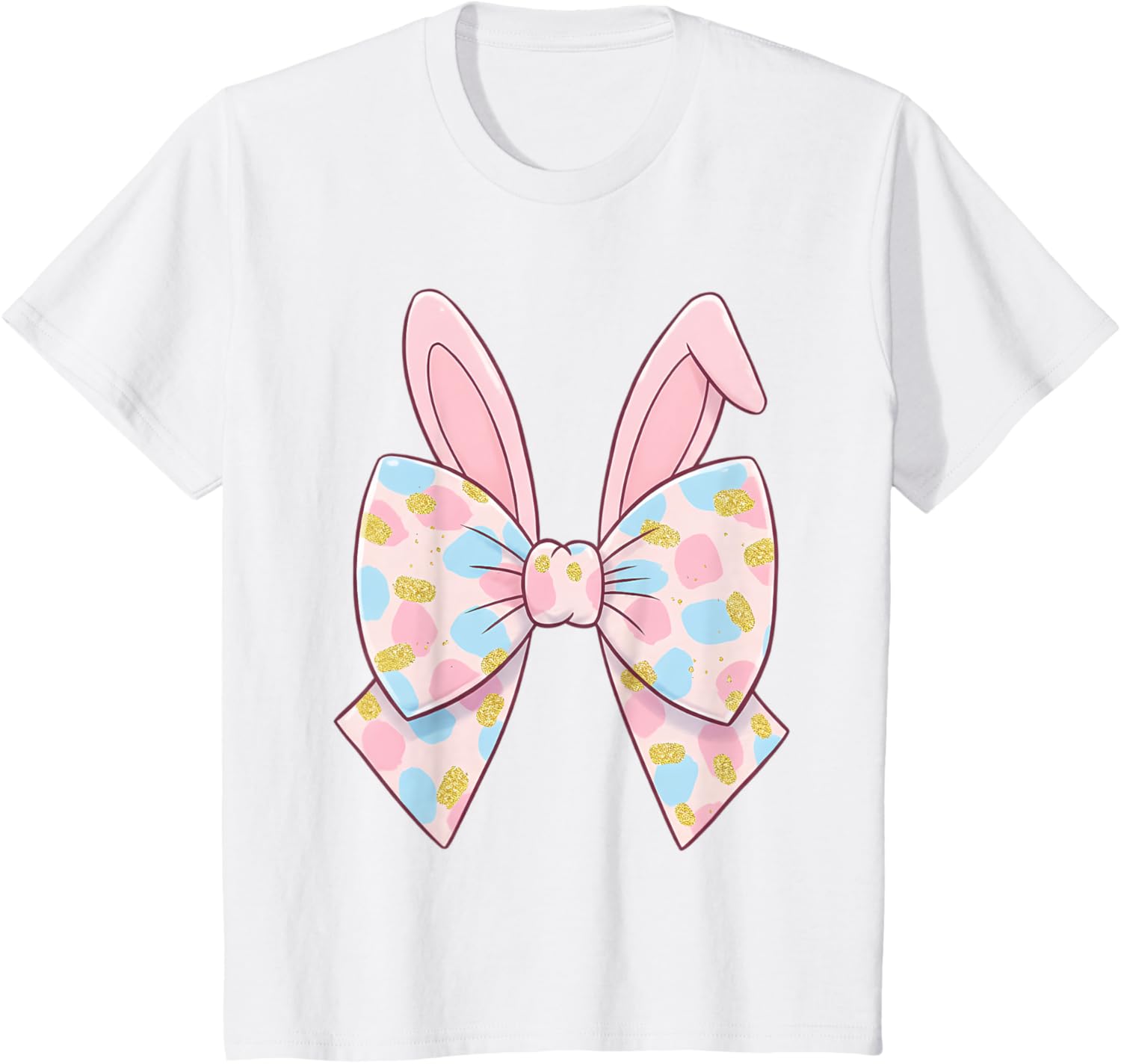 Cute Bunny Coquette Bow Rabbit Easter Day Women Girls Kids T-Shirt